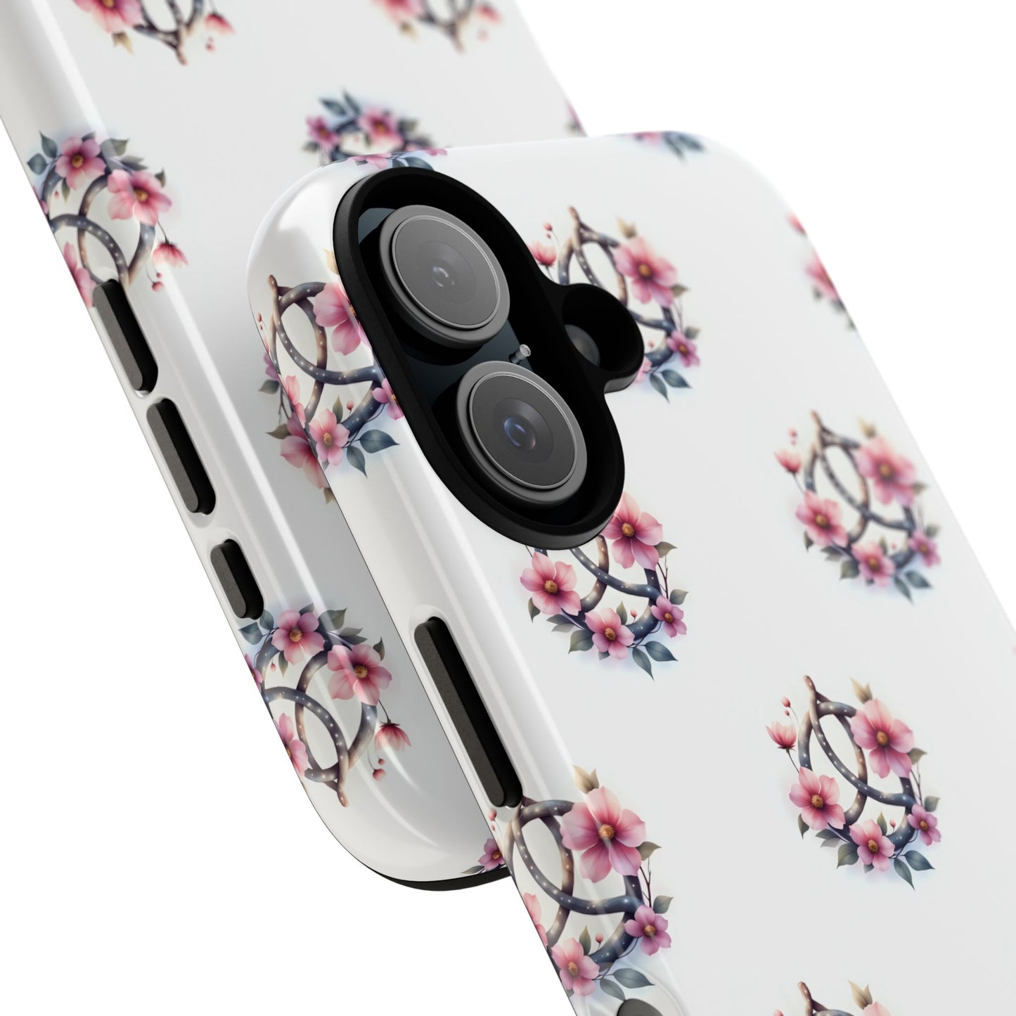 Floral Phone Case, Tough Phone Cover, Cute Protection for Mobile, Gift for Her, Celtic Knot Floral Pattern Case