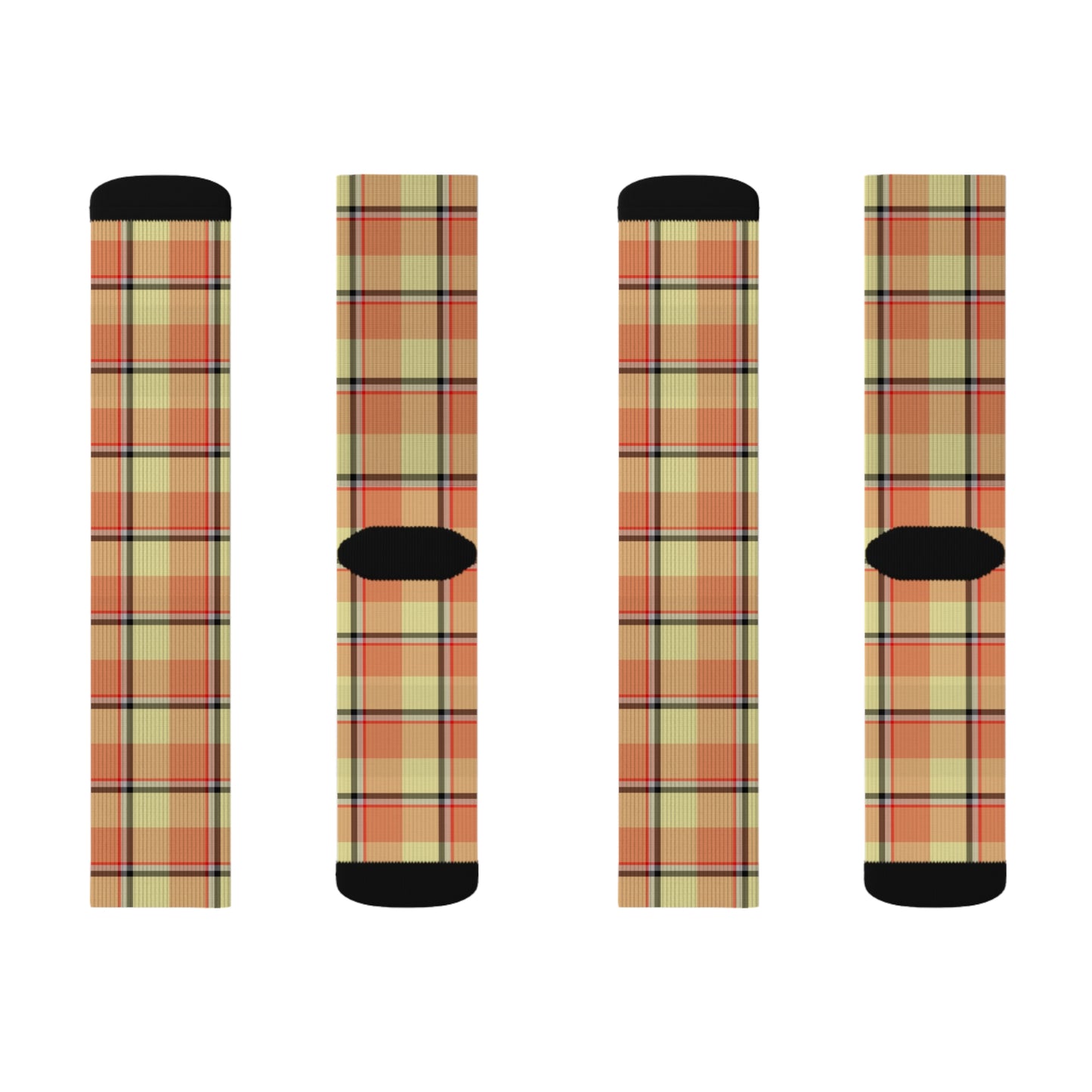 Cozy Plaid Sublimation Socks, Warm Gift, Casual Wear, Holiday Readiness - Celtic Scents