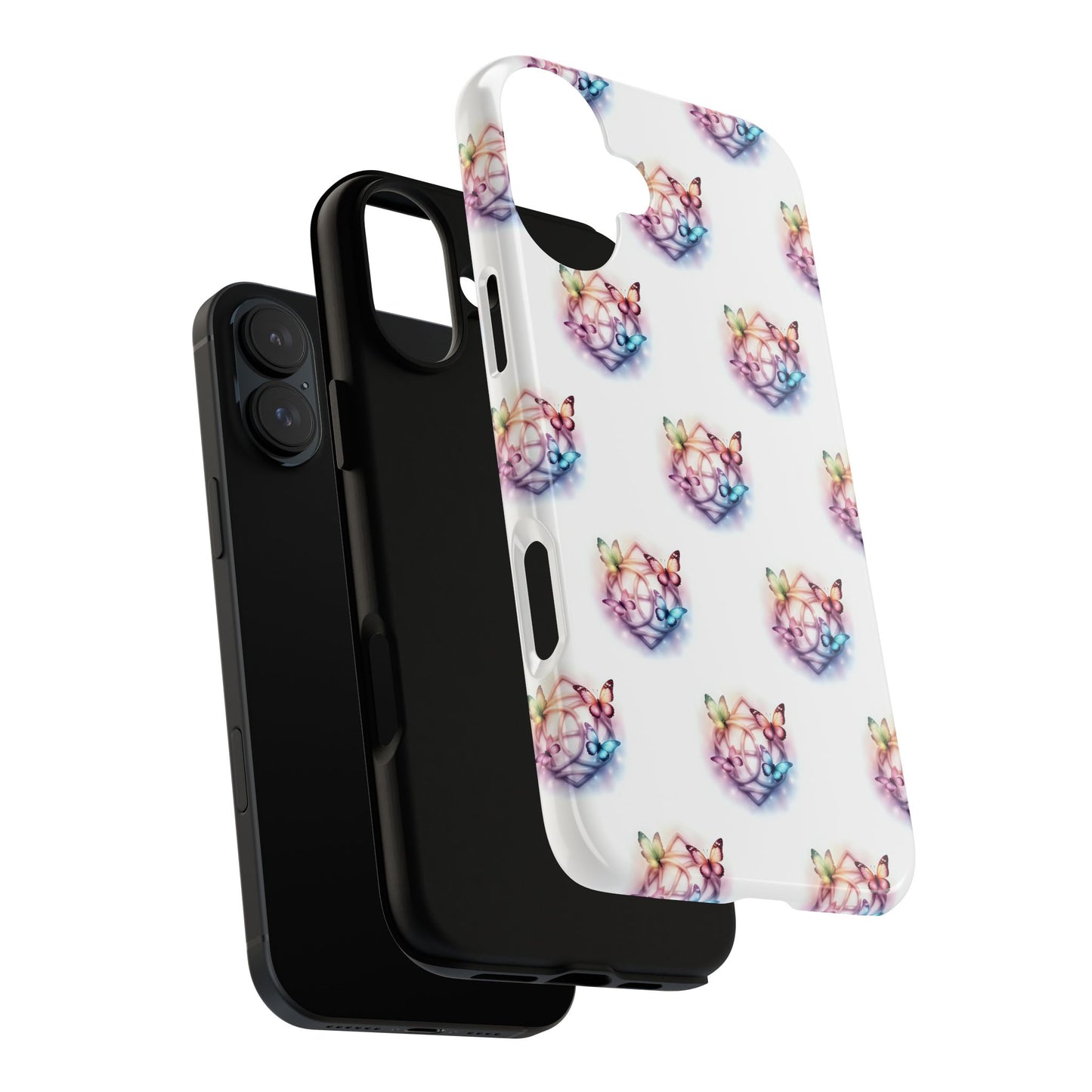Colorful Butterflies Phone Case, Tough Cases, Cute Butterfly Lover Gift, Trendy Phone Cover, Nature Print Case