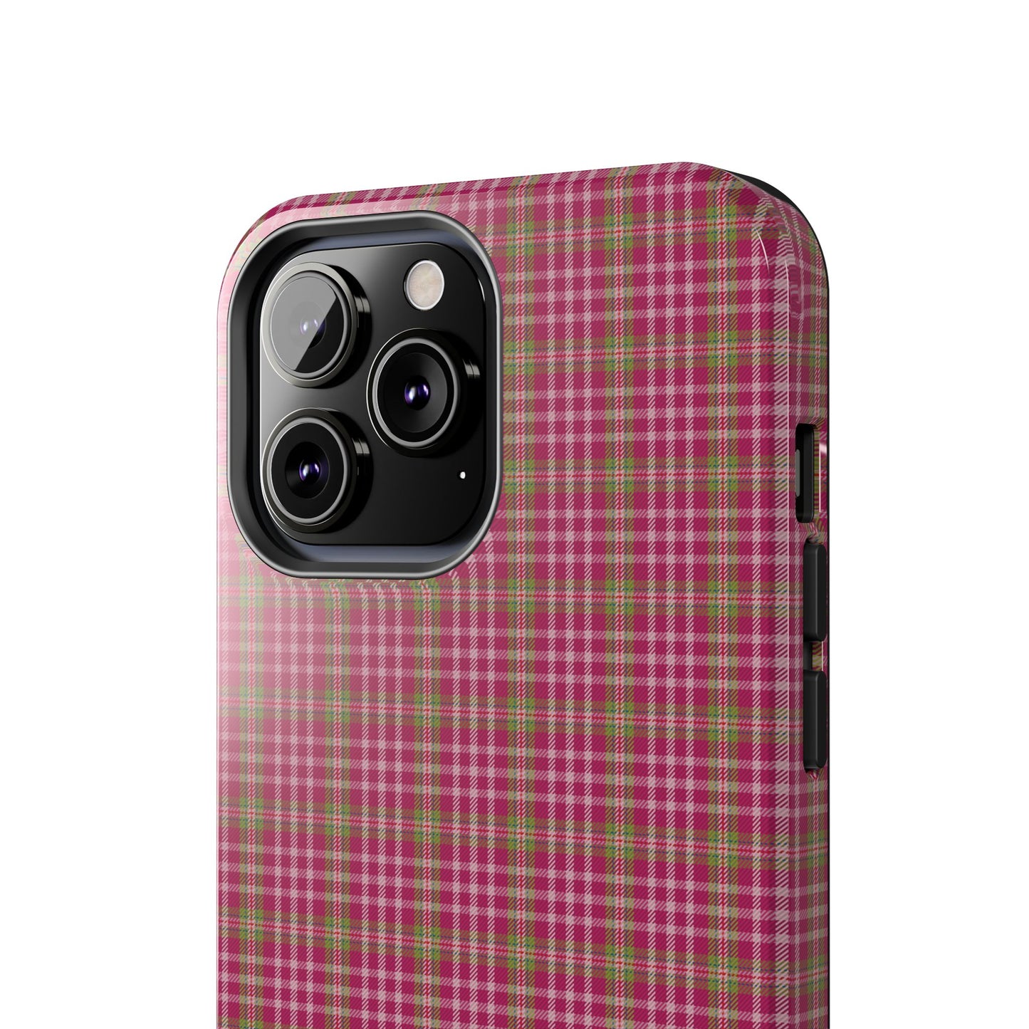 Stylish Tough Phone Cases - Protect Your Phone with Trendy Plaid Design, Gift for Her, Pink Plaid Design - Celtic Scents