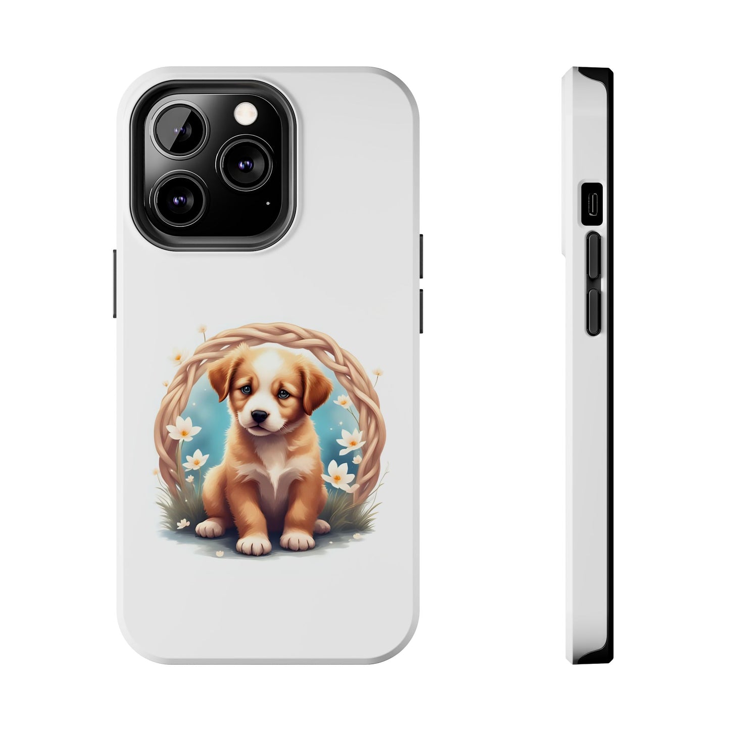 Cute Puppy Phone Case, Tough Case for Dog Lovers, Pet Gift, Protector Case for iPhone, Custom Phone Cover - Celtic Scents