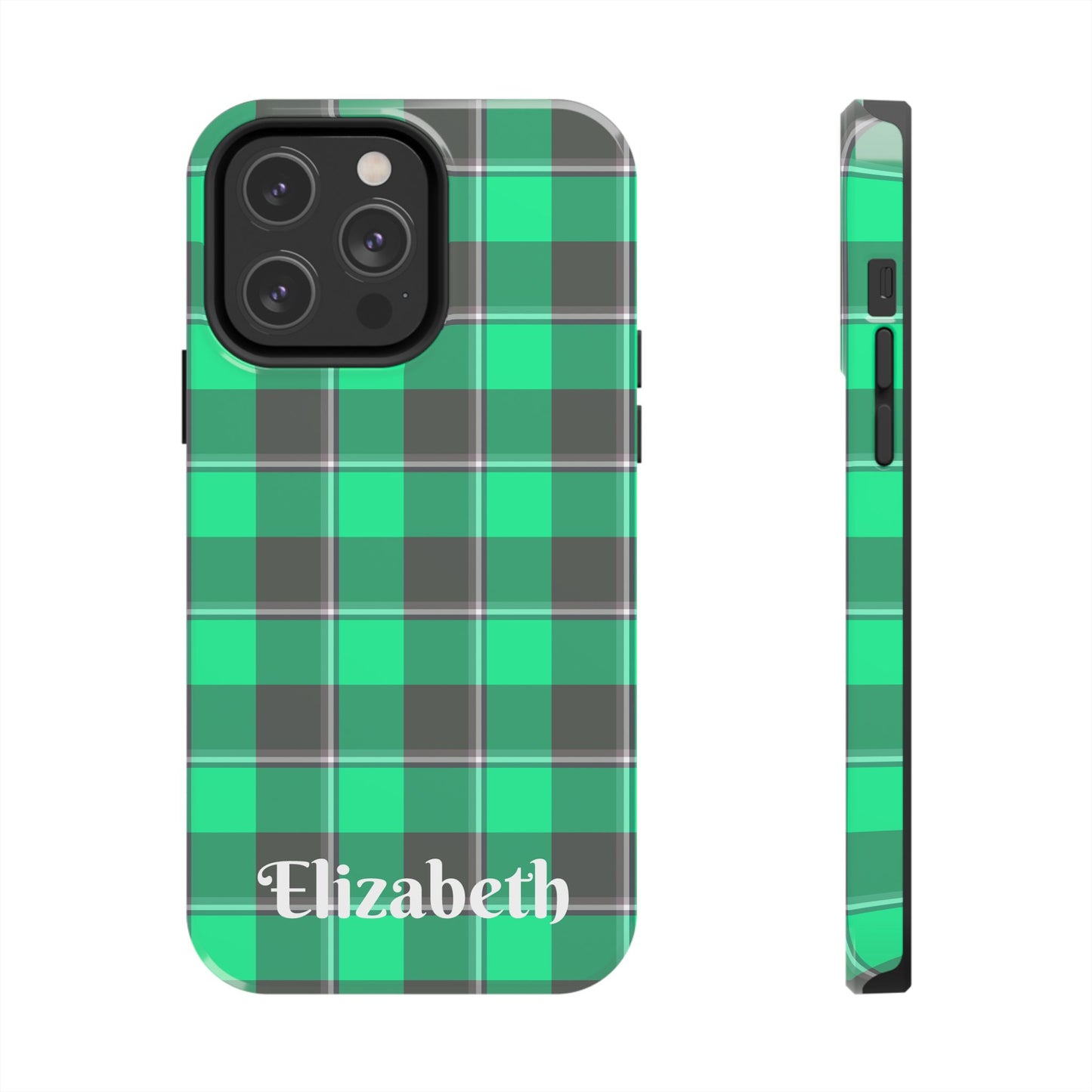 Personalized Plaid Tough Phone Case, Custom Phone Cover, Gifts for Her, Unique Cell Phone Case, Trendy Accessories, Holiday Gifts - Celtic Scents