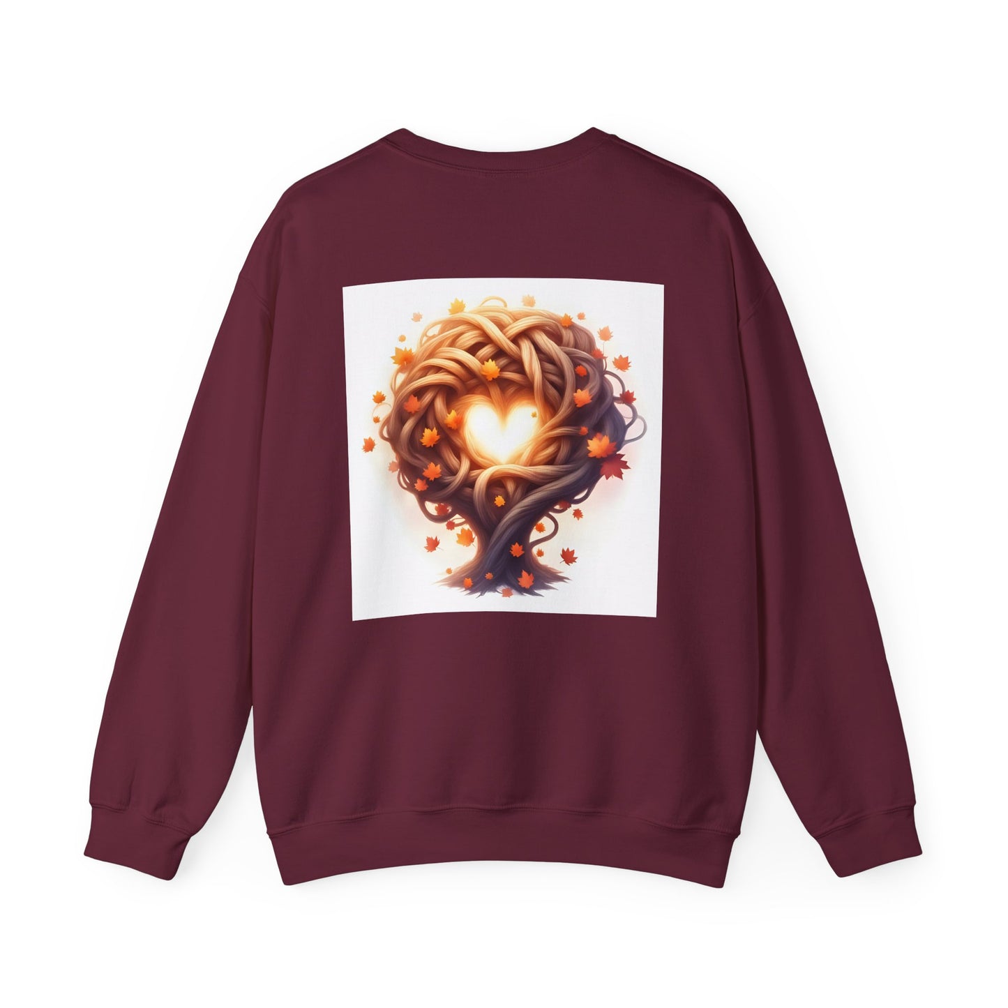 Heart Tree Crewneck Sweatshirt, Cozy Love Sweatshirt, Unisex Gift for Loved Ones, Fall Fashion, Nature-Inspired Apparel - Celtic Scents