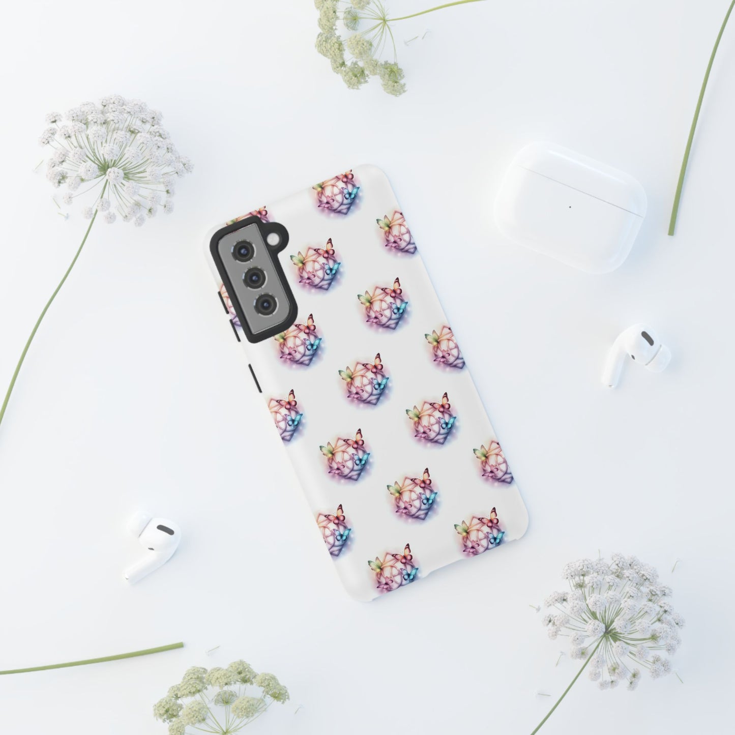 Colorful Butterflies Phone Case, Tough Cases, Cute Butterfly Lover Gift, Trendy Phone Cover, Nature Print Case