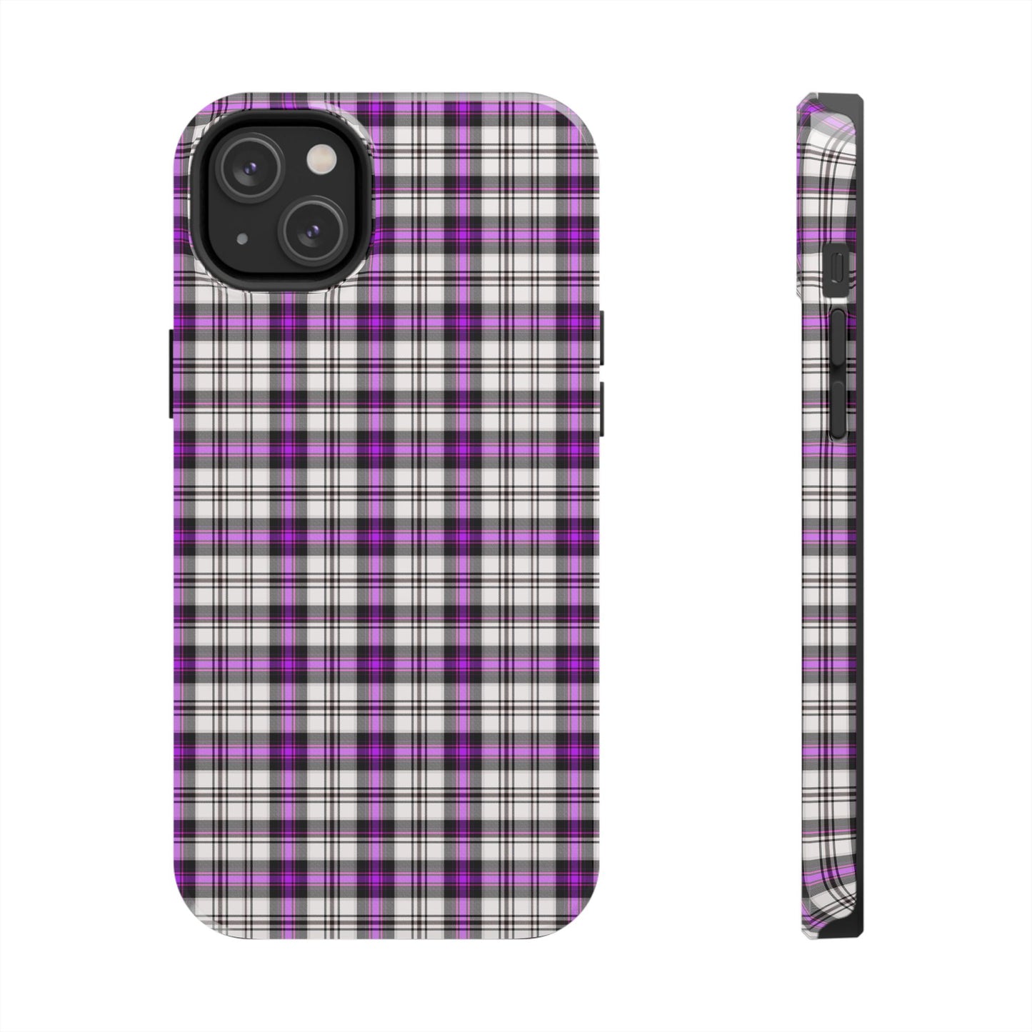 Stylish Tough Phone Case, Purple Plaid Protective Cover, Cute Gift for Teens, Cell Phone Accessory, Trendy Tech - Celtic Scents