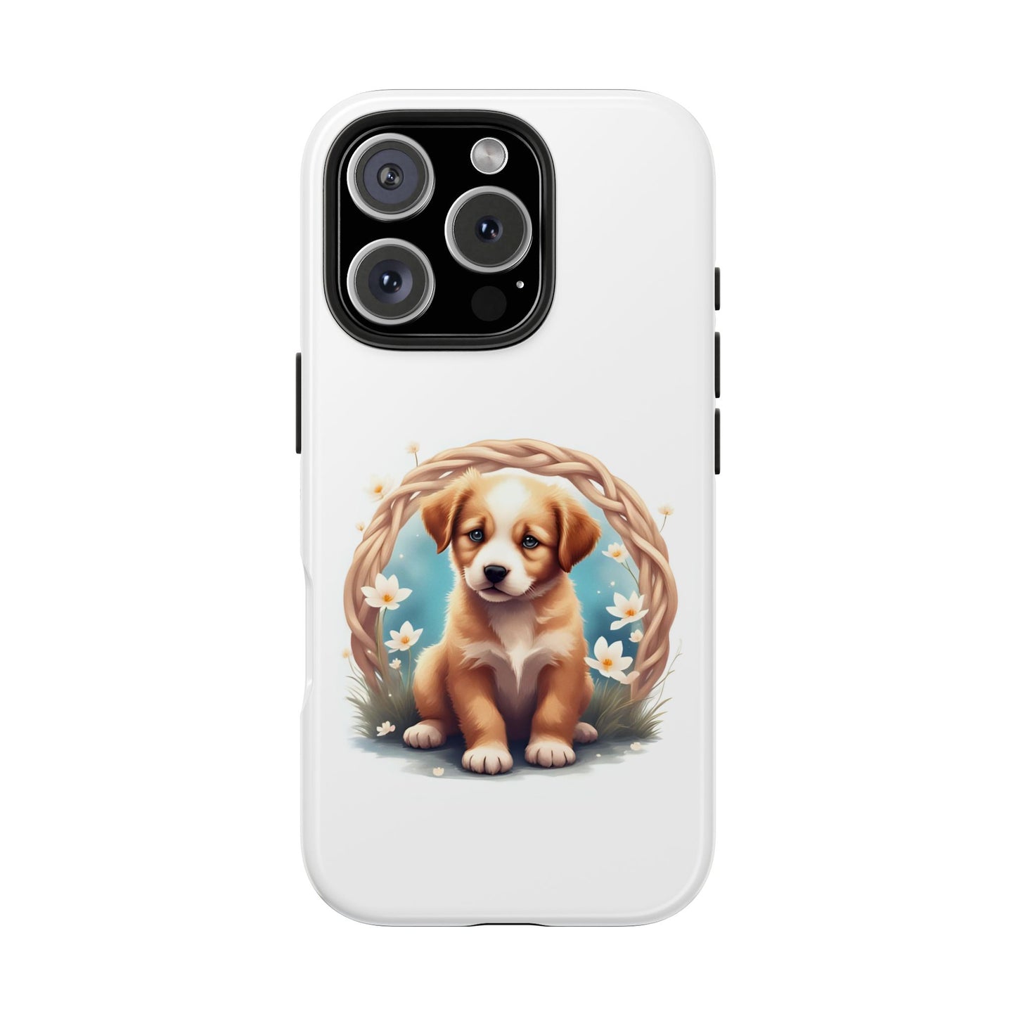 Cute Puppy Phone Case, Tough Case for Dog Lovers, Pet Gift, Protector Case for iPhone, Custom Phone Cover - Celtic Scents