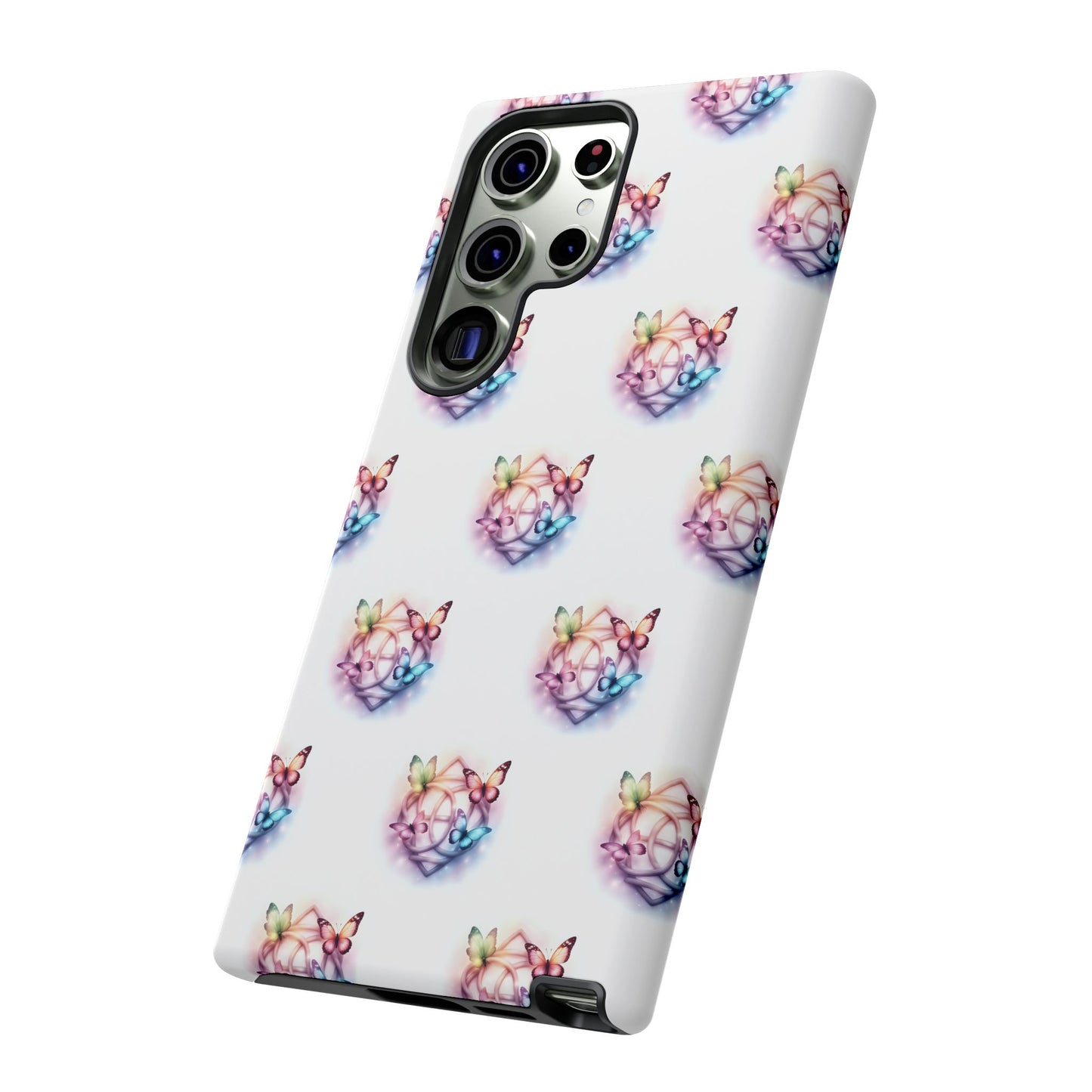 Colorful Butterflies Phone Case, Tough Cases, Cute Butterfly Lover Gift, Trendy Phone Cover, Nature Print Case