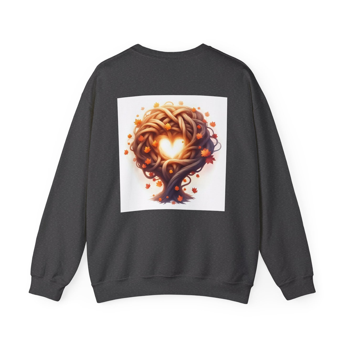Heart Tree Crewneck Sweatshirt, Cozy Love Sweatshirt, Unisex Gift for Loved Ones, Fall Fashion, Nature-Inspired Apparel - Celtic Scents