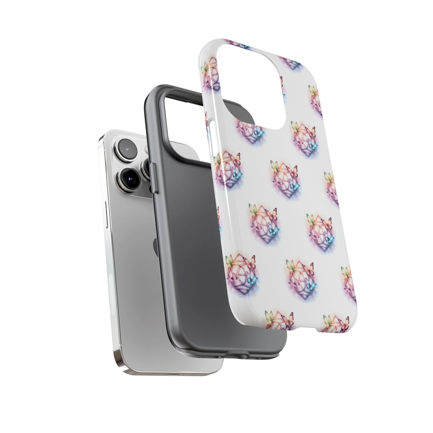 Colorful Butterflies Phone Case, Tough Cases, Cute Butterfly Lover Gift, Trendy Phone Cover, Nature Print Case