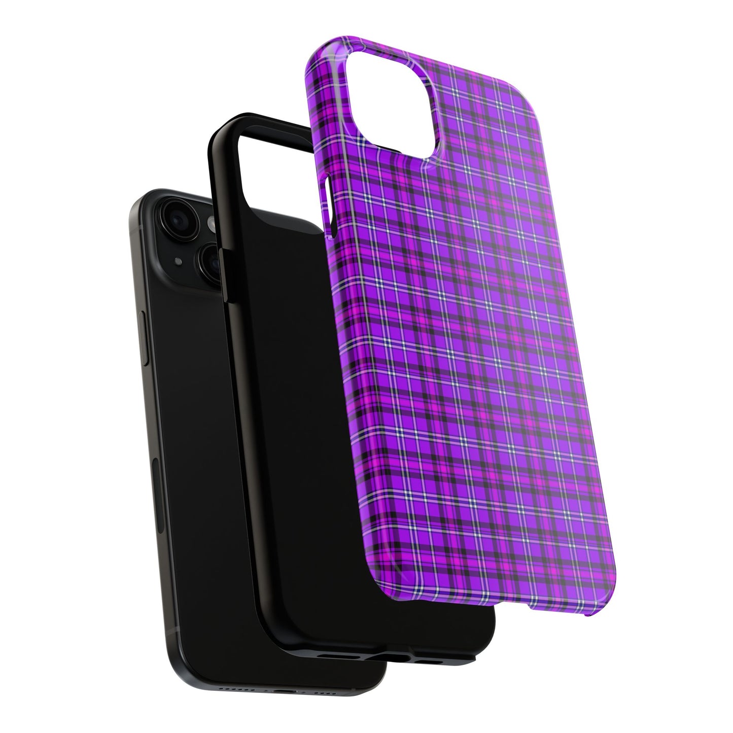 Purple Plaid Stylish Tough Phone Cases, Durable Phone Cover, Protective Case, Trendy Design, Gifts for Her - Celtic Scents
