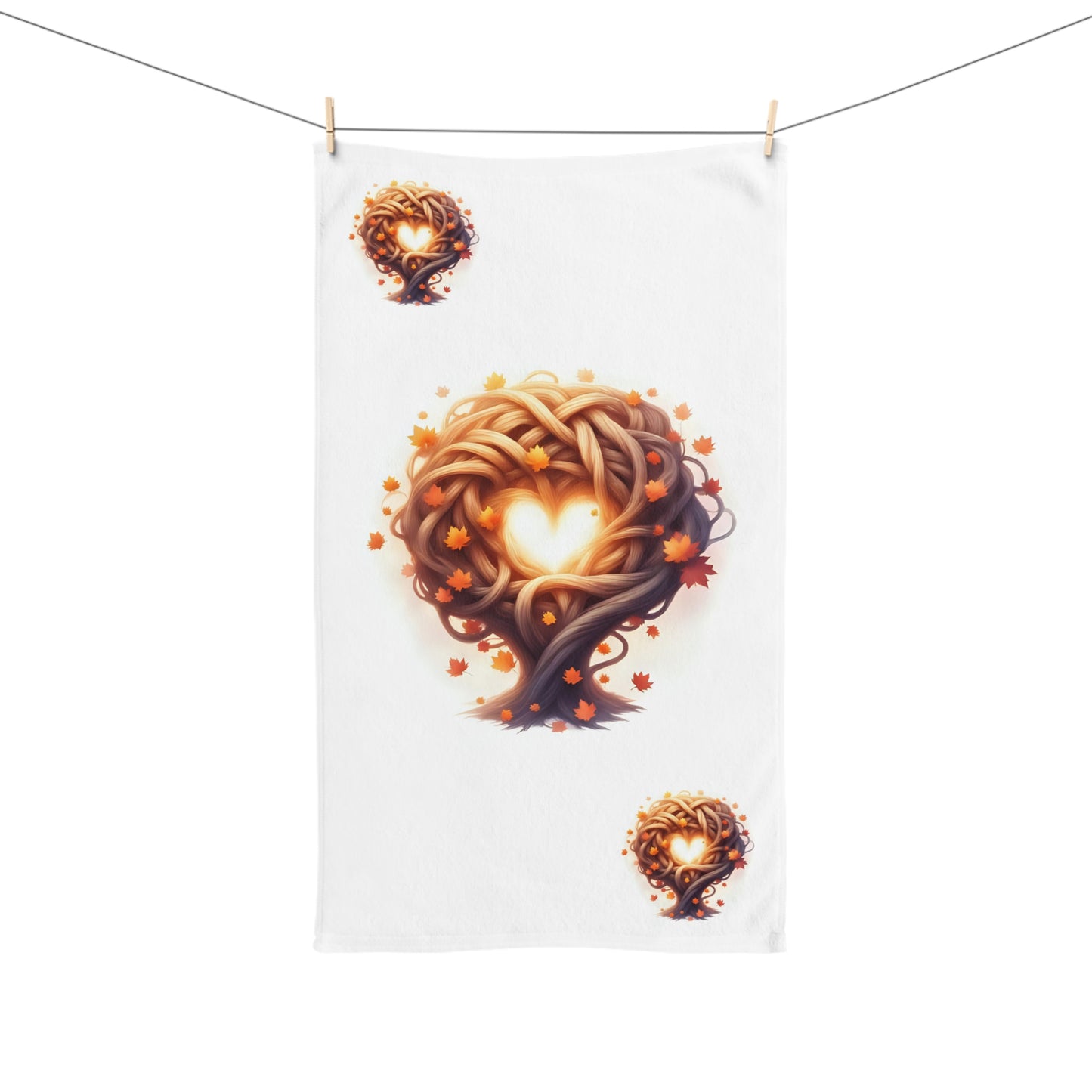 Autumn Floral Hand Towel, Cozy Kitchen Decor, Fall Gift, Hostess Gift, Decorative Towel for Thanksgiving