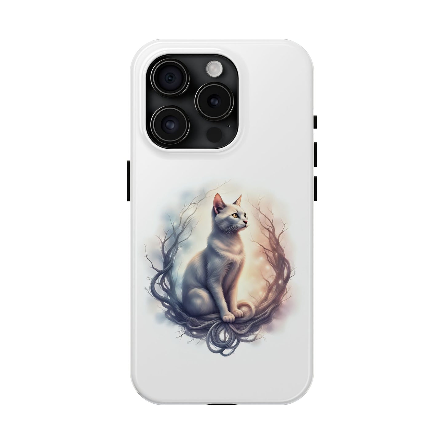 Artistic Cat Phone Case, Tough Phone Cases, Pet Lover Gift, Cat Lover Accessory, Unique Phone Cover, Protector Case - Celtic Scents