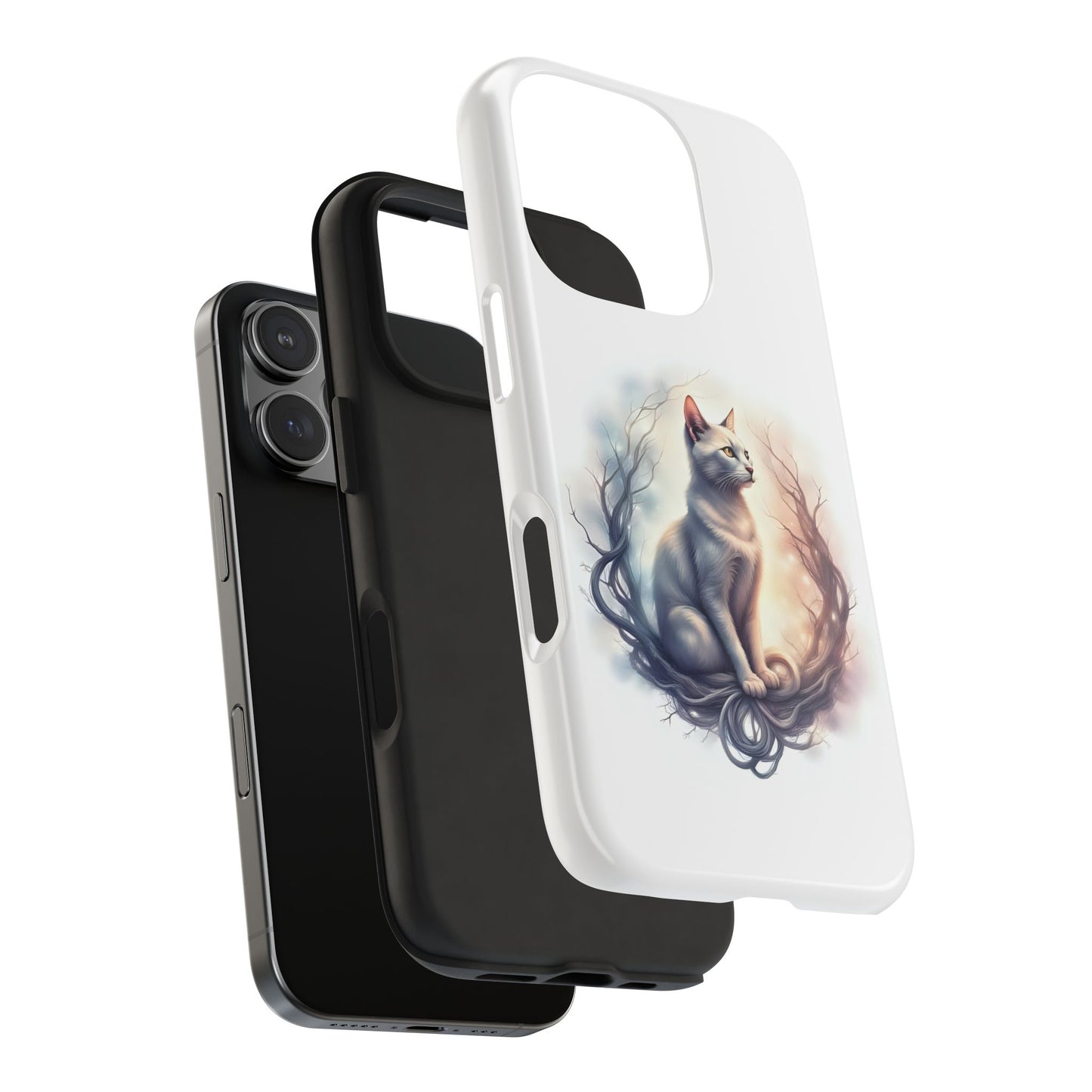 Artistic Cat Phone Case, Tough Phone Cases, Pet Lover Gift, Cat Lover Accessory, Unique Phone Cover, Protector Case - Celtic Scents