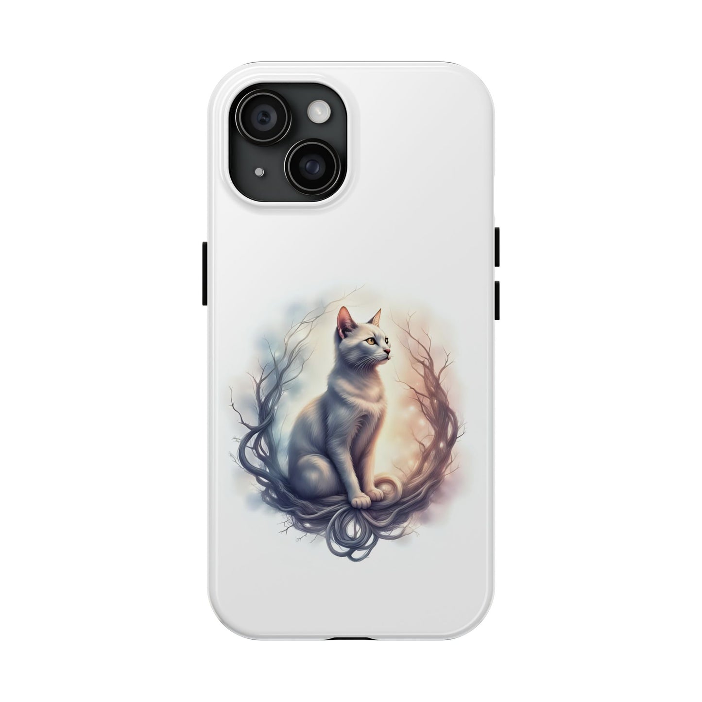 Artistic Cat Phone Case, Tough Phone Cases, Pet Lover Gift, Cat Lover Accessory, Unique Phone Cover, Protector Case - Celtic Scents