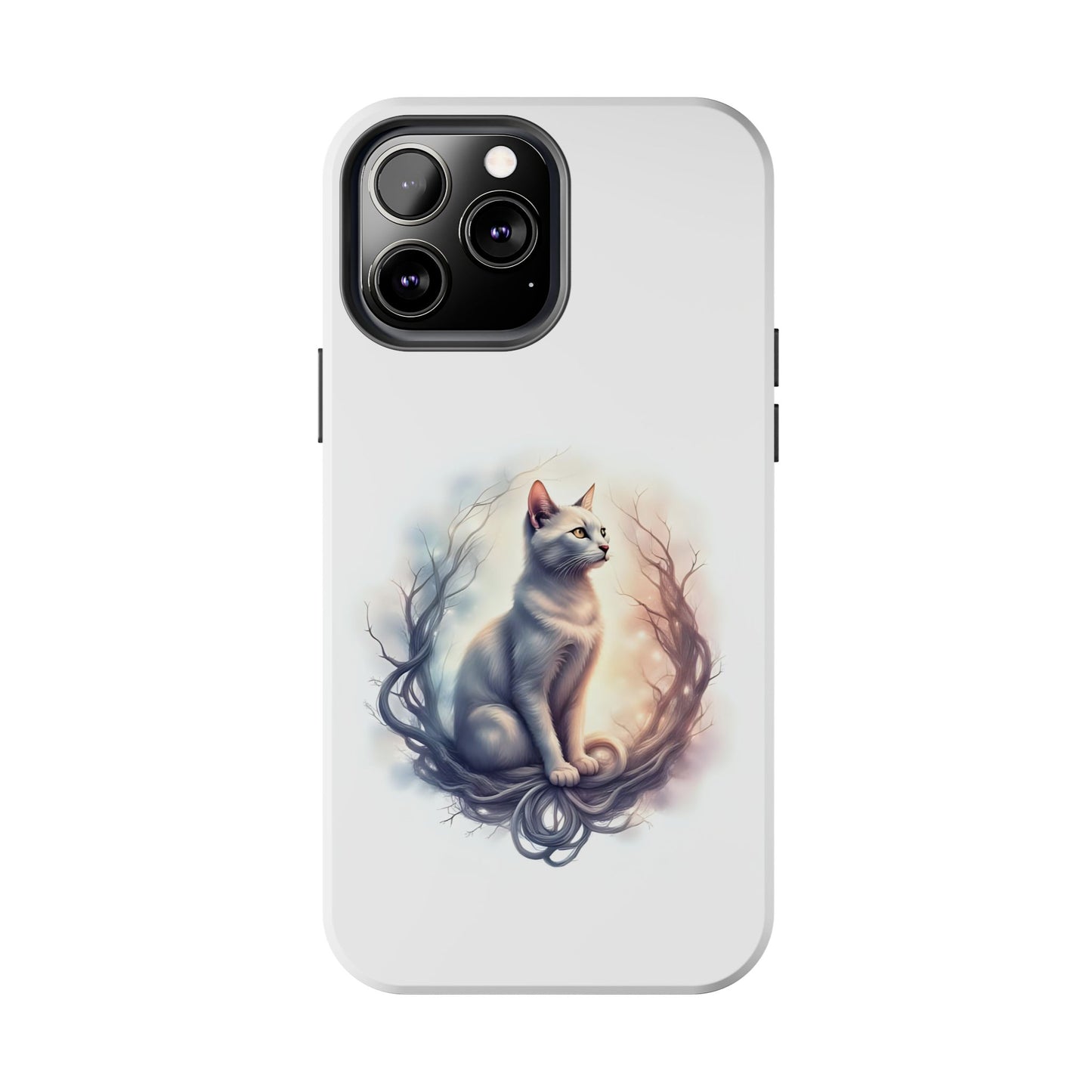 Artistic Cat Phone Case, Tough Phone Cases, Pet Lover Gift, Cat Lover Accessory, Unique Phone Cover, Protector Case - Celtic Scents