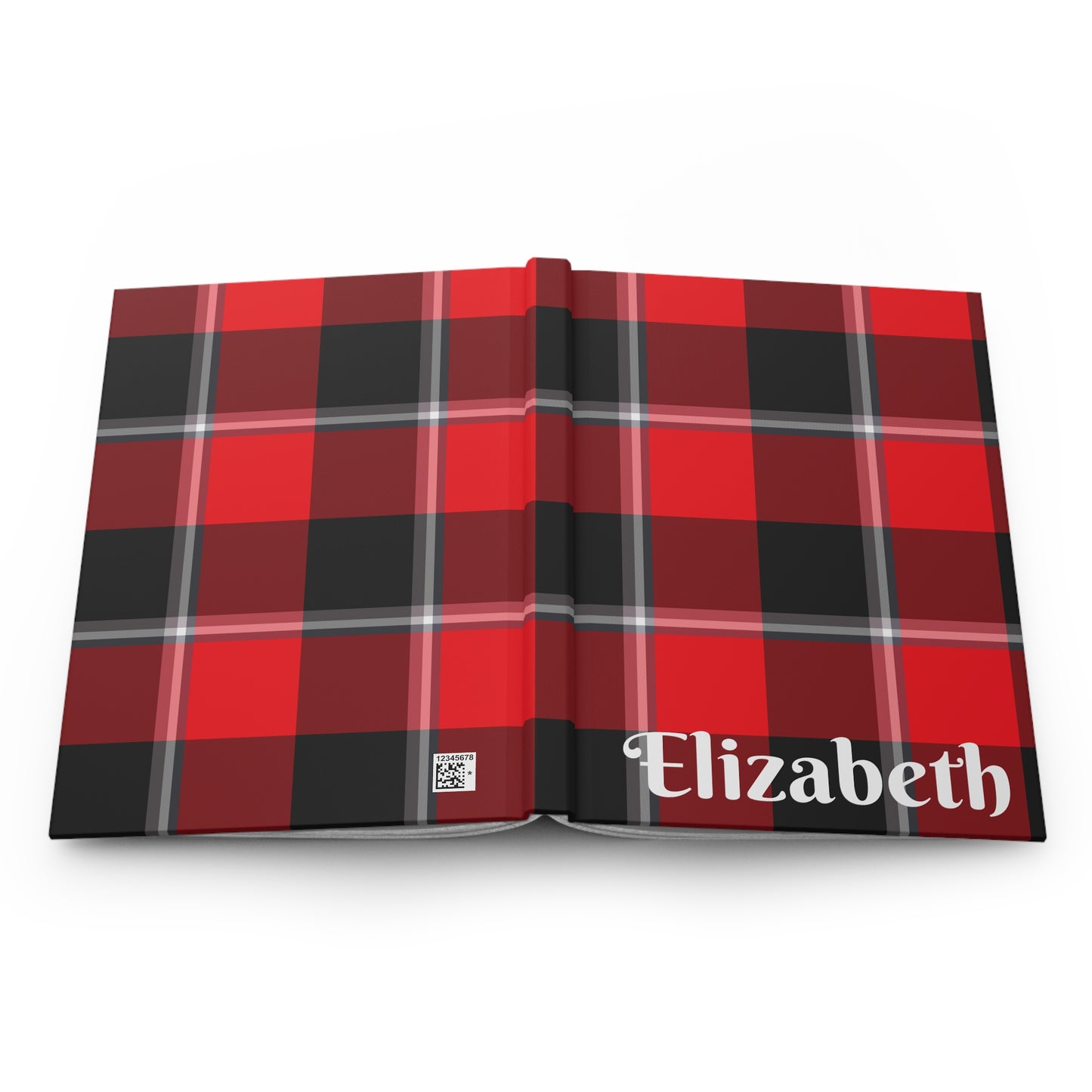 Personalized Red Plaid Hardcover Journal, Gift for Writers, Notebook for Students, Christmas Journal, Customizable Diary - Celtic Scents