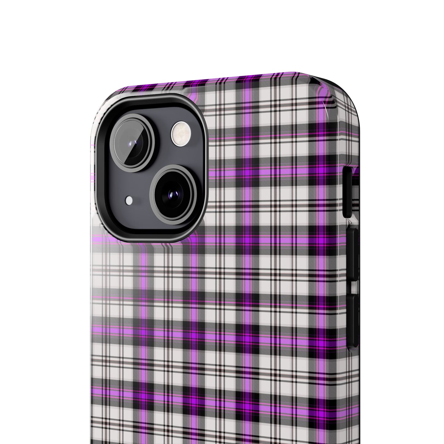 Stylish Tough Phone Case, Purple Plaid Protective Cover, Cute Gift for Teens, Cell Phone Accessory, Trendy Tech - Celtic Scents
