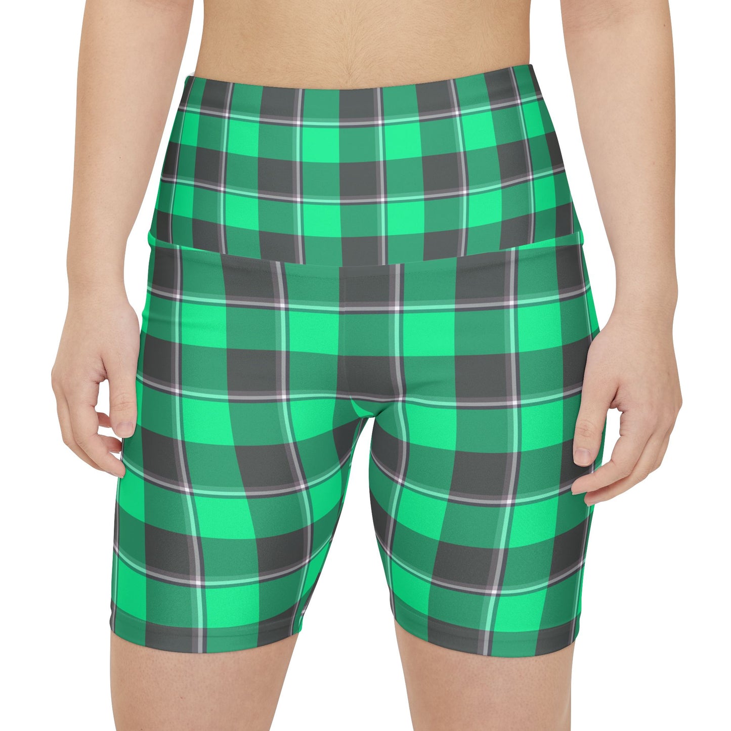 Plaid Women's Workout Shorts, Activewear, Gym Shorts, Summer Essentials, Fitness Apparel, Casual Outfits, Outdoor Activities - Celtic Scents