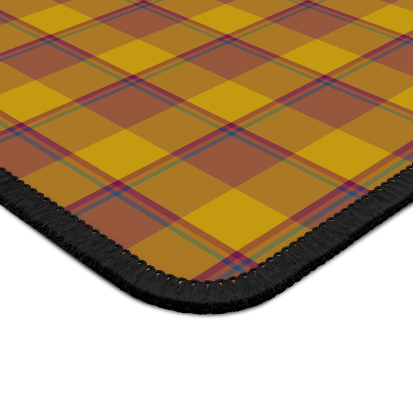 Plaid Gaming Mouse Pad, Cozy Home Office Accessory, Great for Gamers, Gifts for Video Game Lovers, Birthday & Holiday Decor
