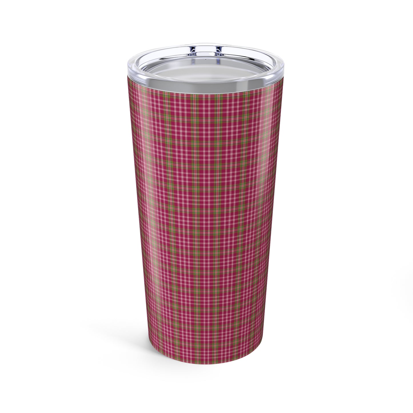 Cozy Pink Plaid Tumbler 20oz - Stylish Travel Mug for Hot & Cold Beverages, Perfect Gift for Fall, Coffee Lovers, Home Decor, Outdoor Adventures - Celtic Scents