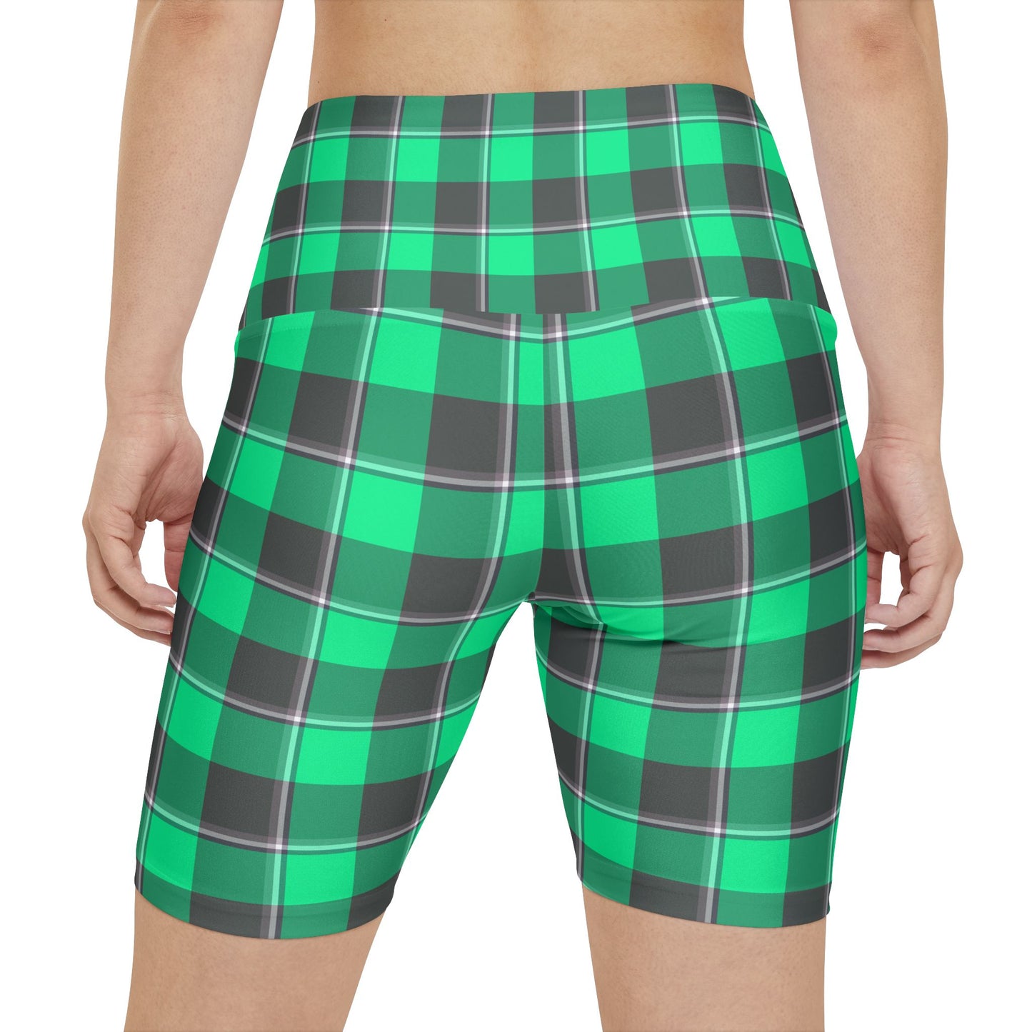 Plaid Women's Workout Shorts, Activewear, Gym Shorts, Summer Essentials, Fitness Apparel, Casual Outfits, Outdoor Activities - Celtic Scents