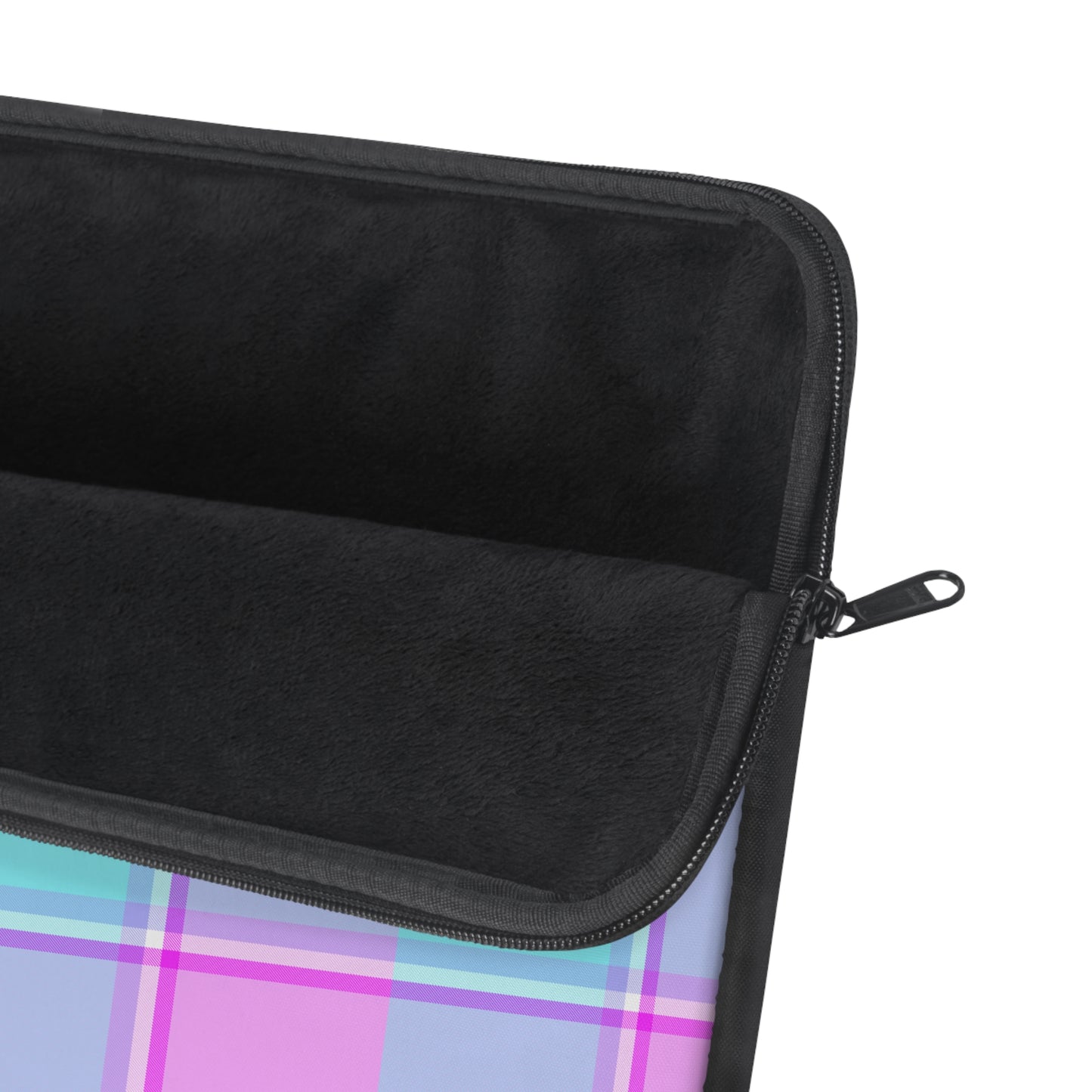 Personalized Laptop Sleeve in Pastel Plaid, Cute Tech Accessory, Custom Gift - Celtic Scents