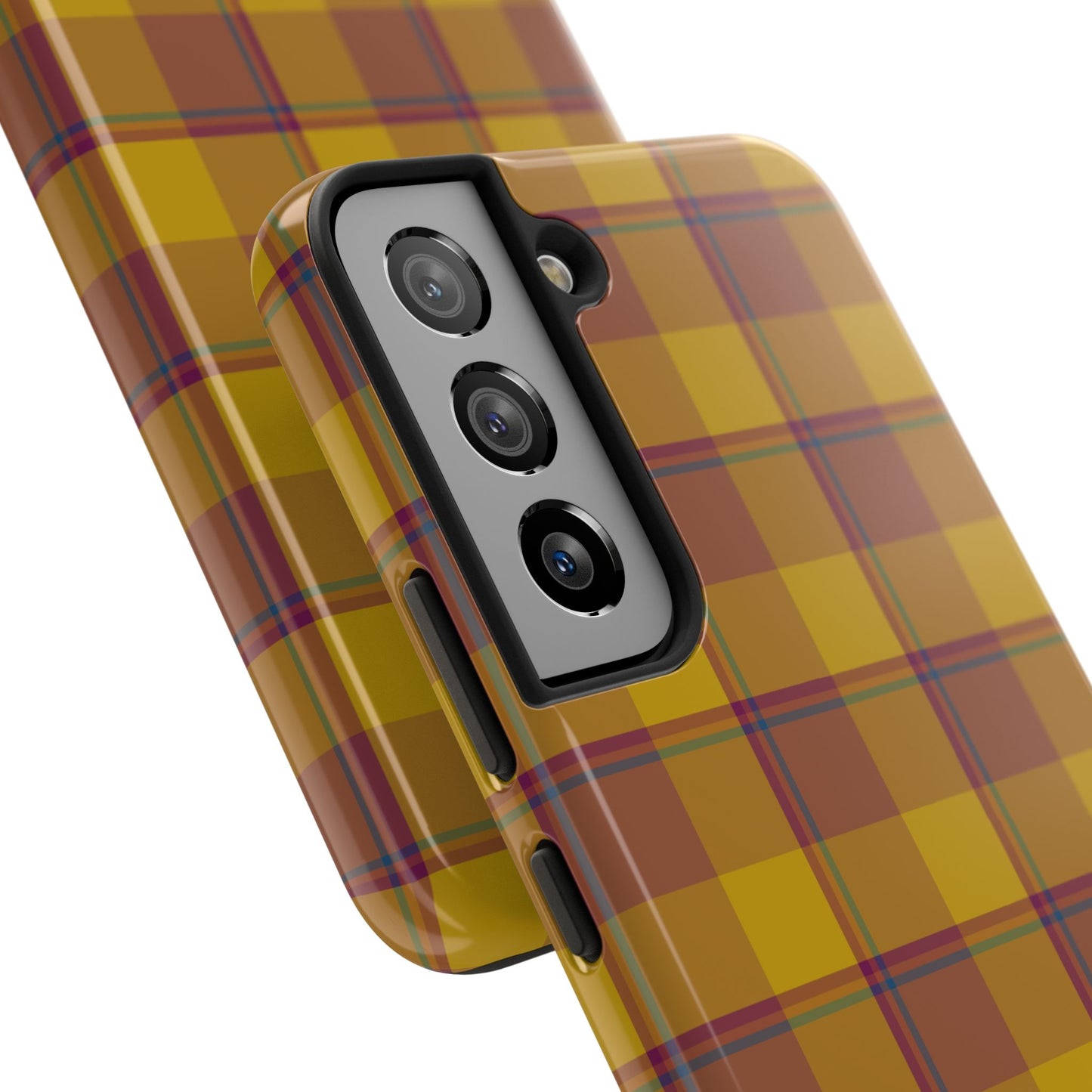 Plaid Tough Phone Case, Durable Phone Cover, Fall Inspired Accessory, Gift for Her, Stylish Cell Phone Protector
