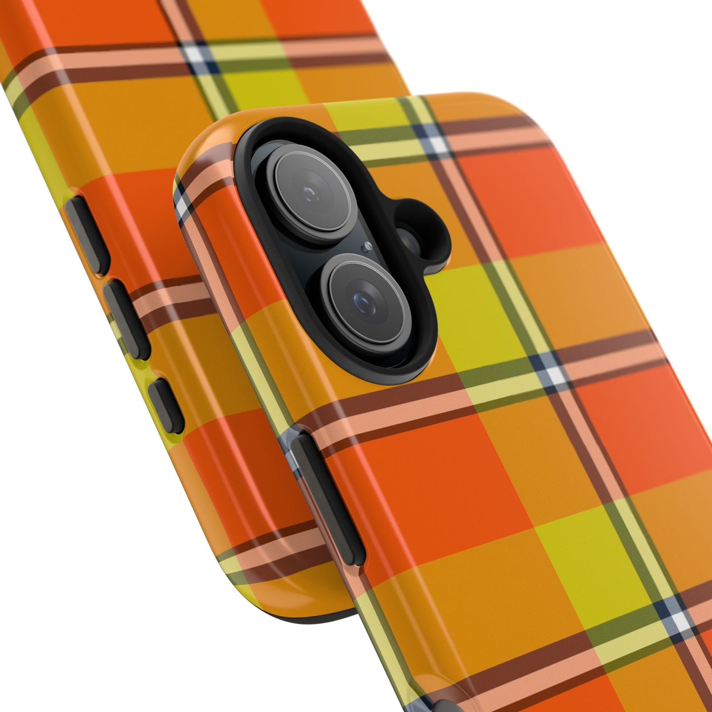 Vibrant Autumn Plaid Phone Case | Tough Phone Protector, Colorful Tech Accessory, Stylish Gift for Him/Her, Fun Birthday Present, Trendy