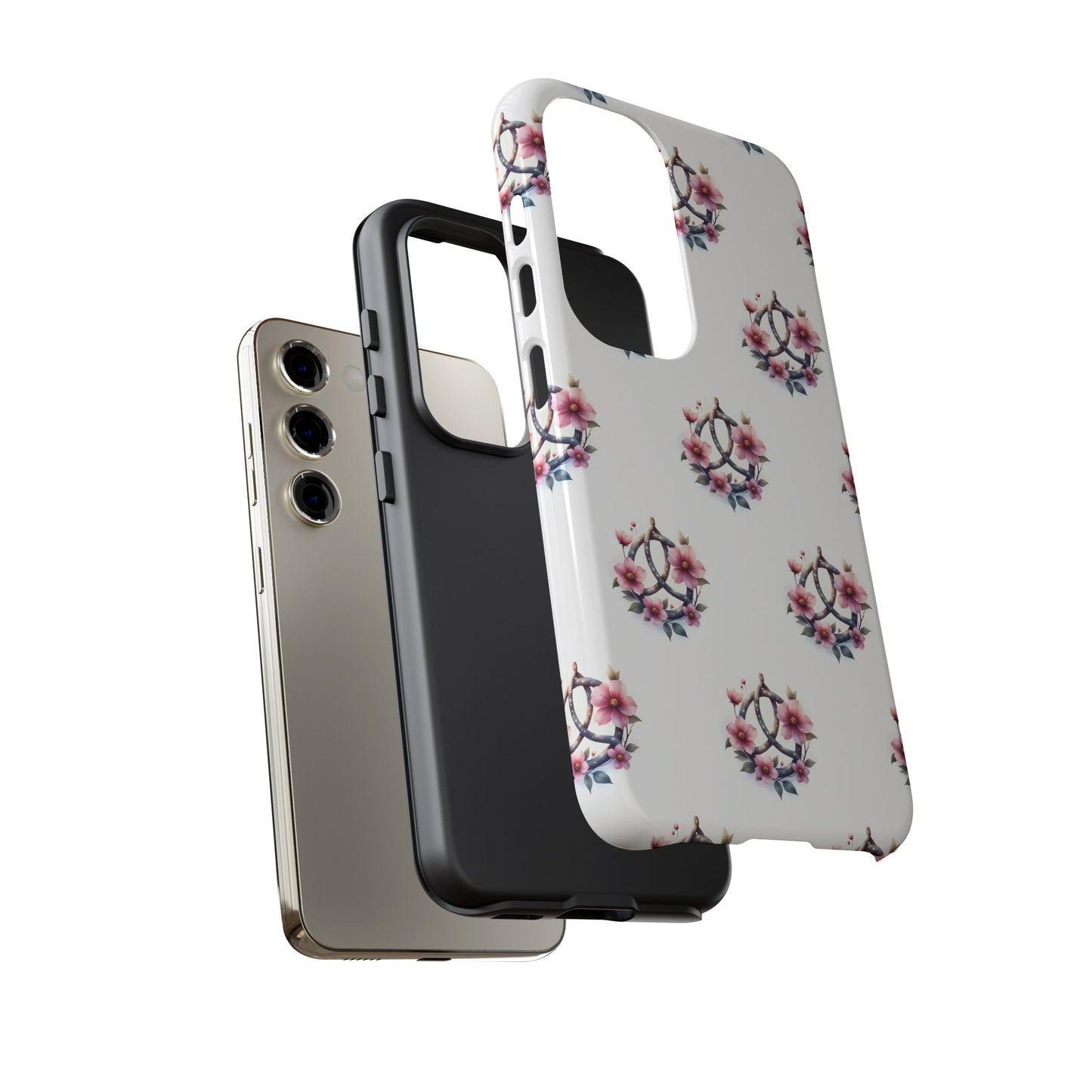 Floral Phone Case, Tough Phone Cover, Cute Protection for Mobile, Gift for Her, Celtic Knot Floral Pattern Case