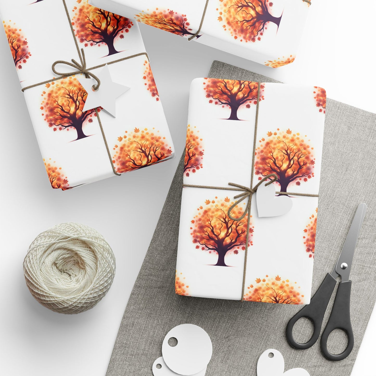 Autumn-Themed Wrapping Papers, Fall Gift Wrapping, Seasonal Gift Wrap, Holiday Wrapping Sheets, Leaf Pattern Paper, Fall Birthday Decor - Celtic Scents