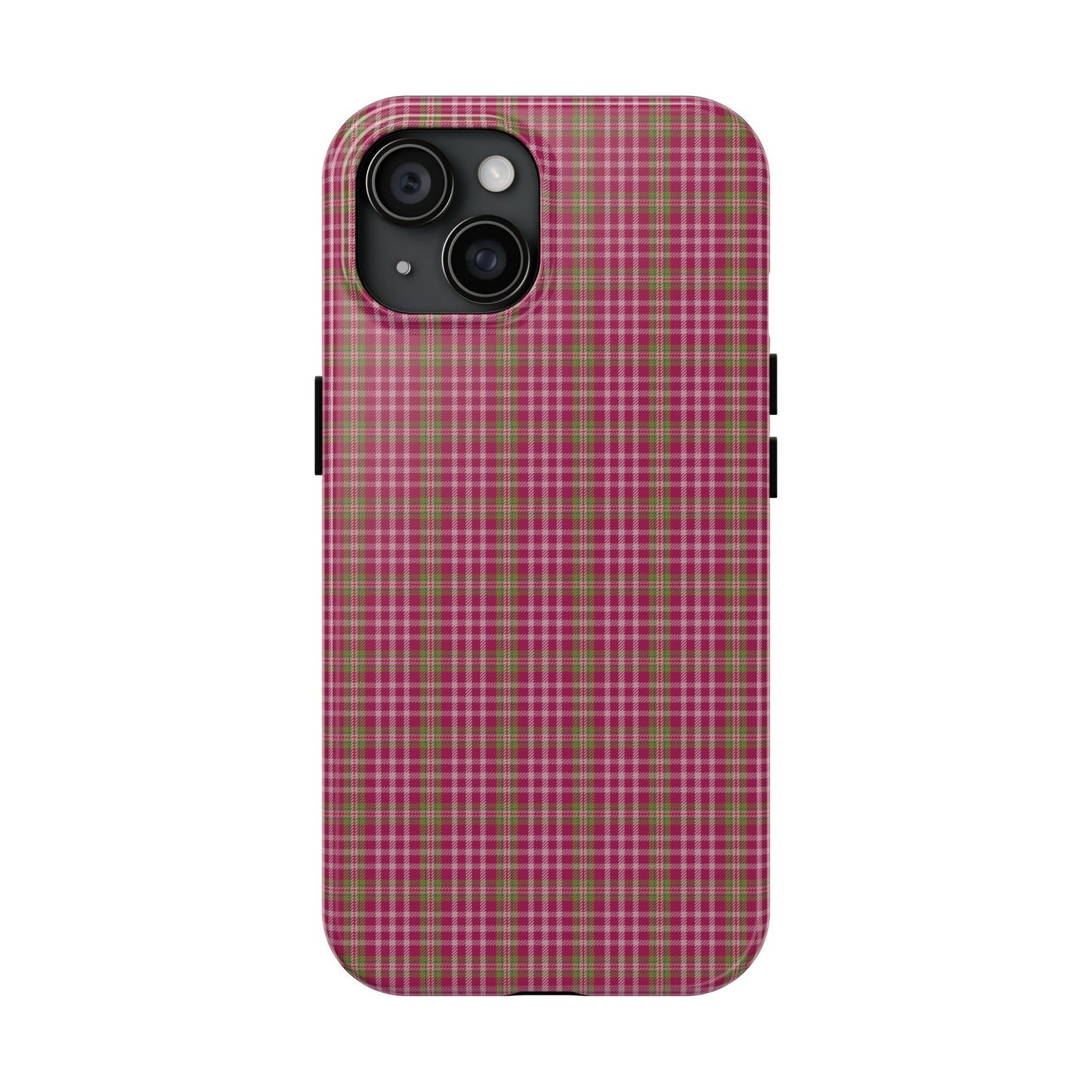 Stylish Tough Phone Cases - Protect Your Phone with Trendy Plaid Design, Gift for Her, Pink Plaid Design - Celtic Scents