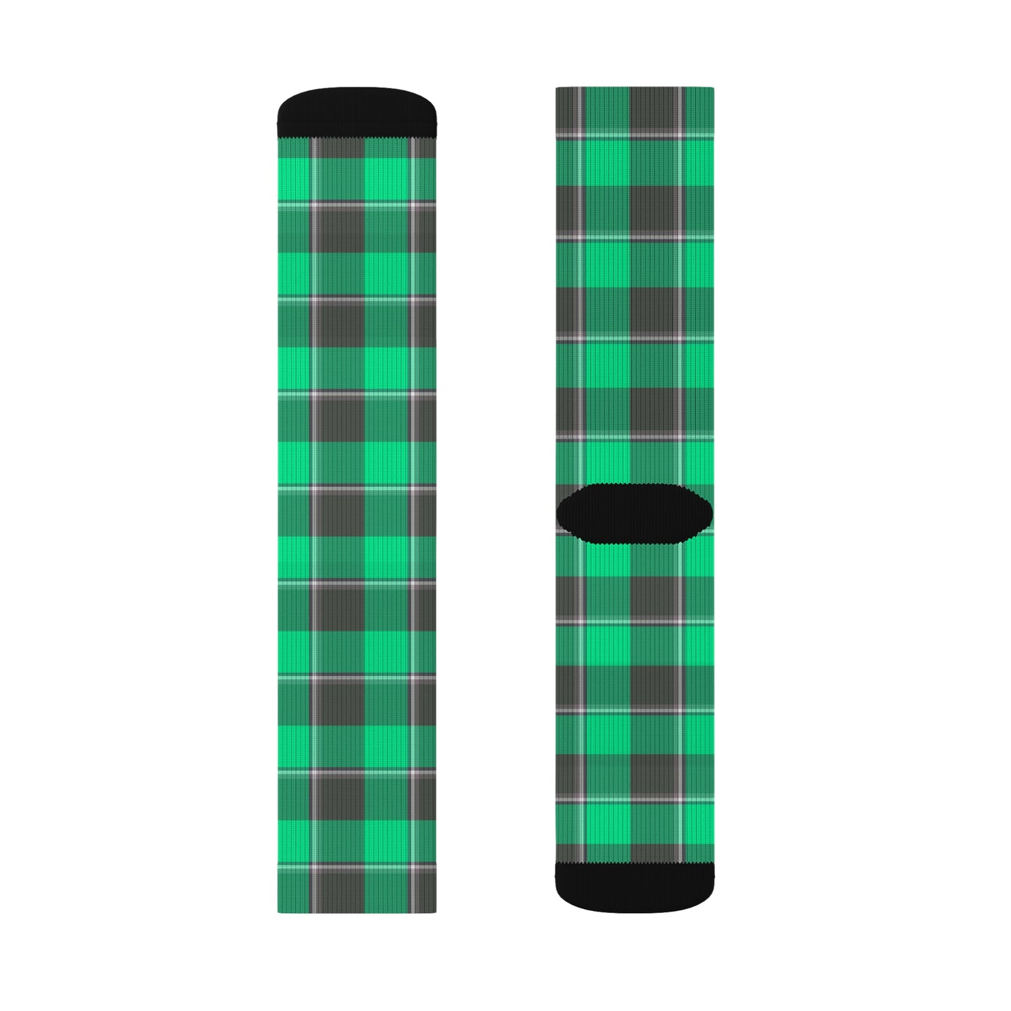 Plaid Sublimation Socks, Cozy Fashion Socks, Gift for Her, Winter Accessories, Fun Pattern Socks - Celtic Scents