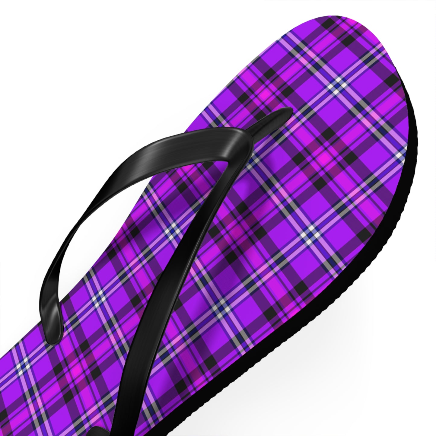 Plaid Flip Flops, Summer Fun Sandals, Beach Wear, Footwear - Celtic Scents
