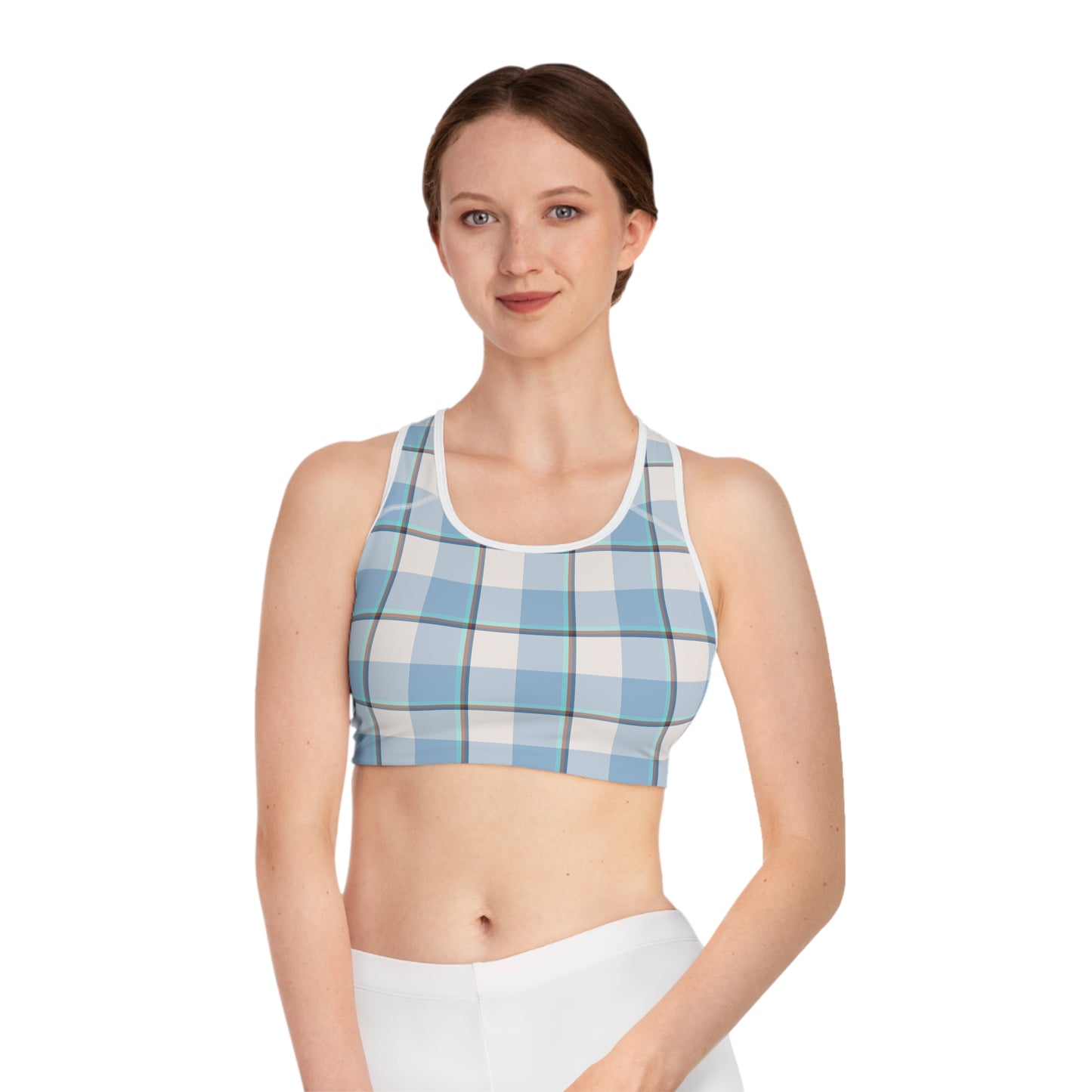 Plaid Sports Bra for Athletes, Workout Top, Fitness Gear, Activewear, Yoga Bra, Trendy Sports Wear - Celtic Scents