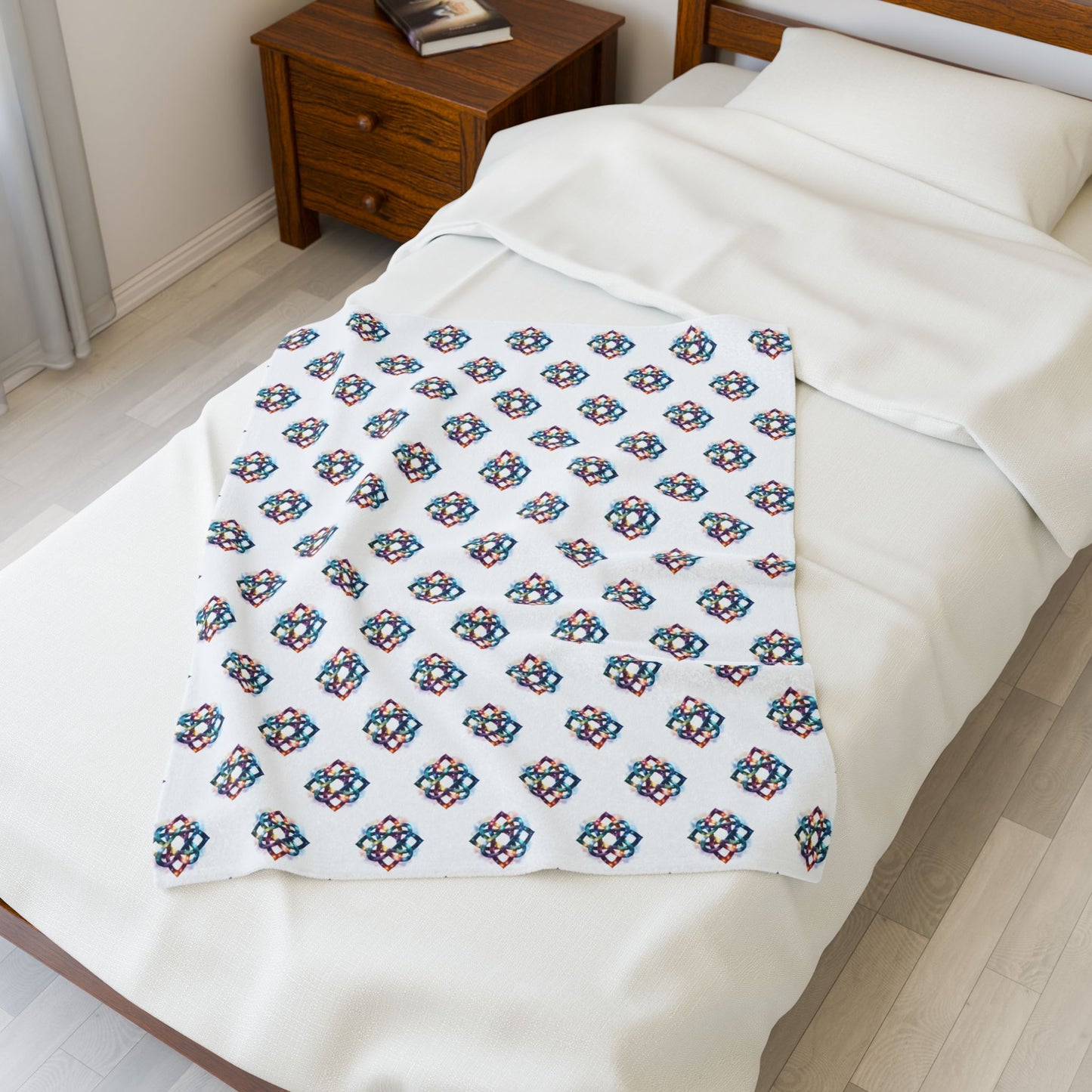Cozy Velveteen Plush Blanket - Soft Throw Blanket for Home Decor, Gift for Her, Christmas, Birthday, Celtic Knot Design - Celtic Scents