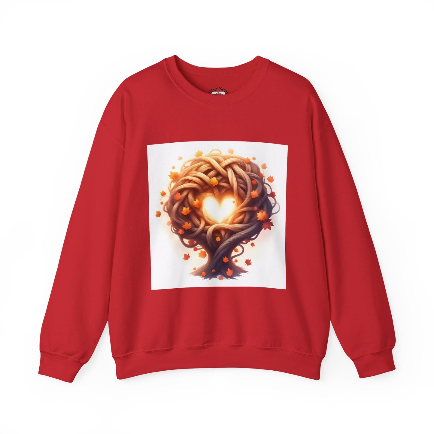 Heart Tree Crewneck Sweatshirt, Cozy Love Sweatshirt, Unisex Gift for Loved Ones, Fall Fashion, Nature-Inspired Apparel - Celtic Scents