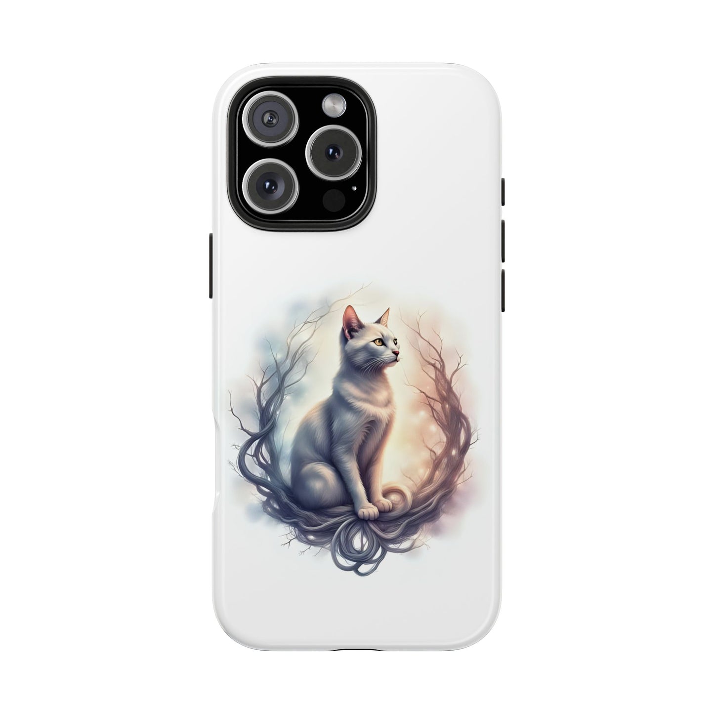 Artistic Cat Phone Case, Tough Phone Cases, Pet Lover Gift, Cat Lover Accessory, Unique Phone Cover, Protector Case - Celtic Scents