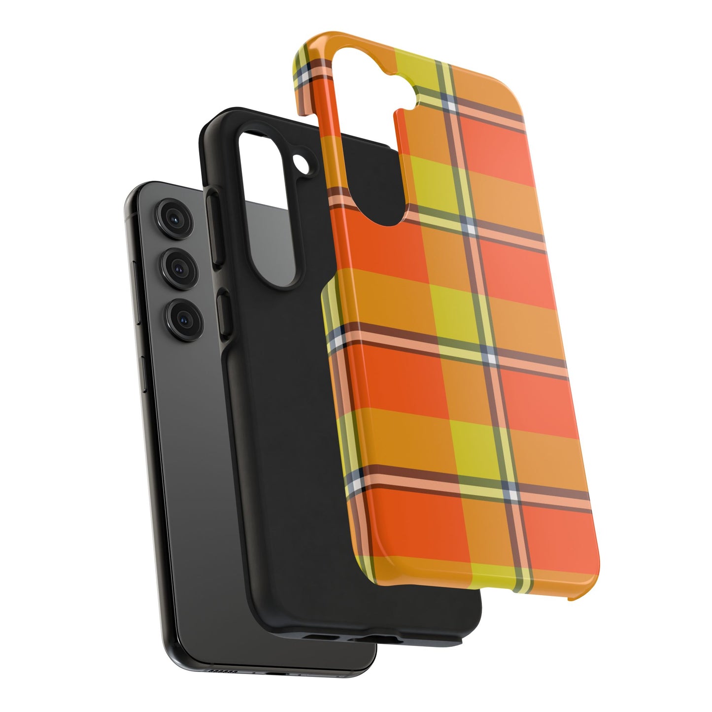 Vibrant Autumn Plaid Phone Case | Tough Phone Protector, Colorful Tech Accessory, Stylish Gift for Him/Her, Fun Birthday Present, Trendy