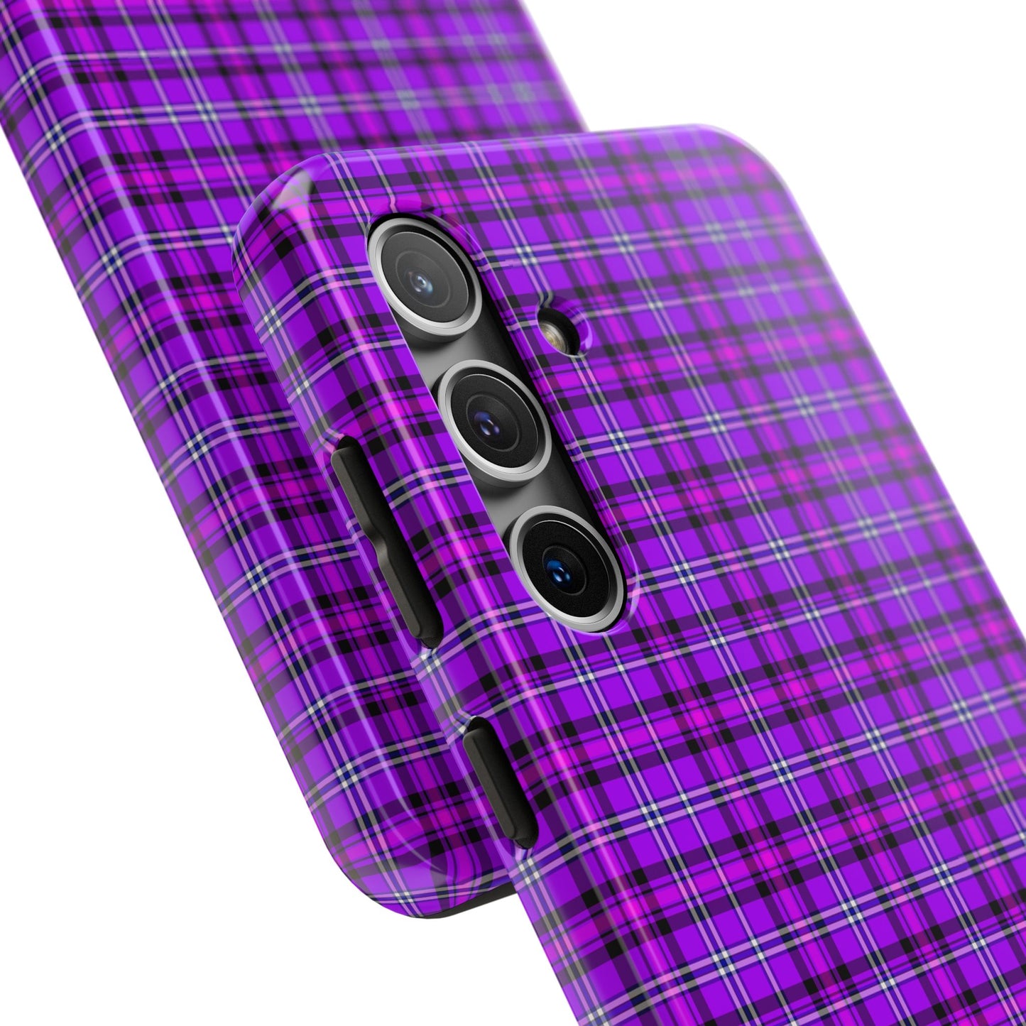 Purple Plaid Stylish Tough Phone Cases, Durable Phone Cover, Protective Case, Trendy Design, Gifts for Her - Celtic Scents