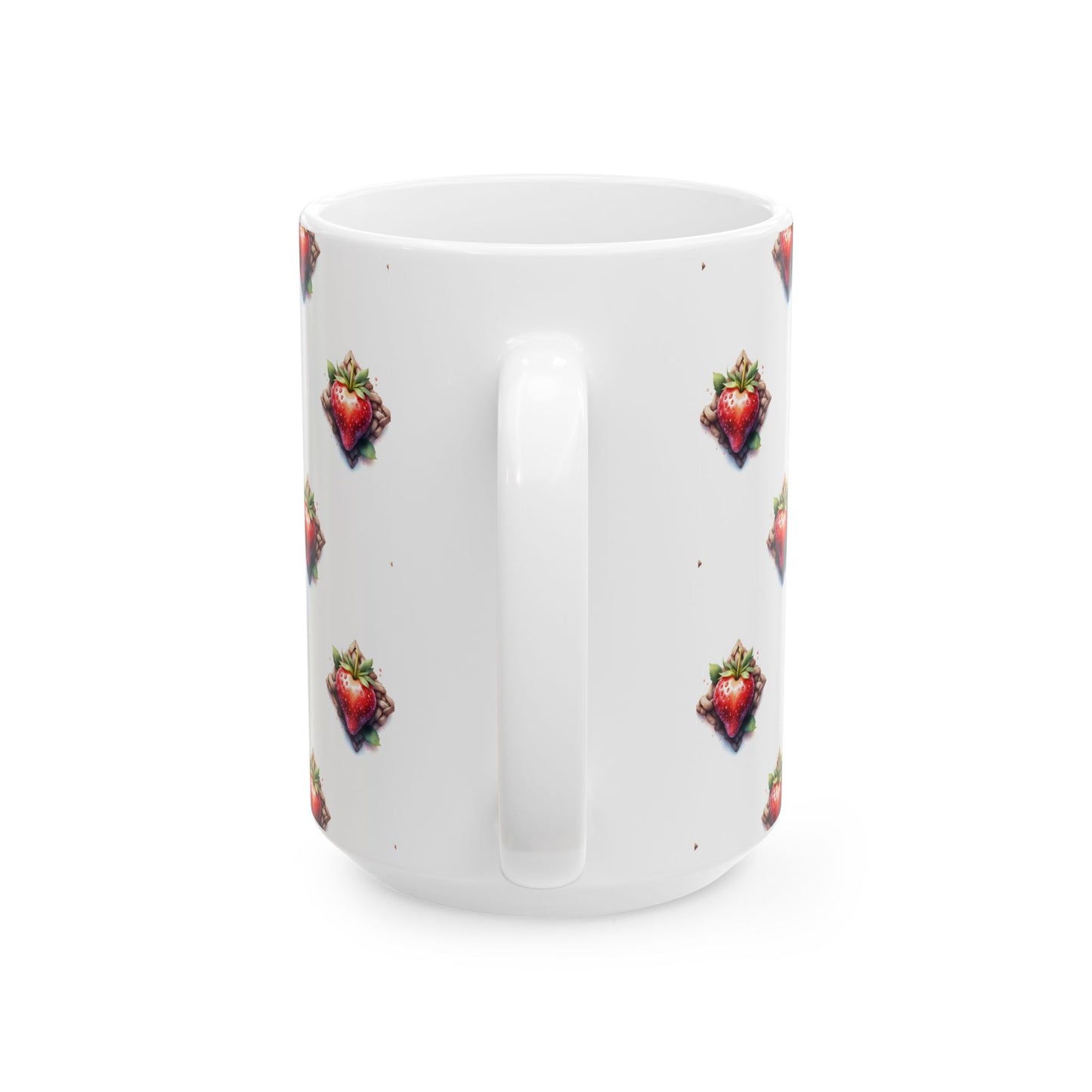 Strawberry Delight Ceramic Mug, Cute Coffee Cup, Gift for Food Lovers, Perfect for Birthdays, Kitchen Decor, 11oz and 15oz - Celtic Scents