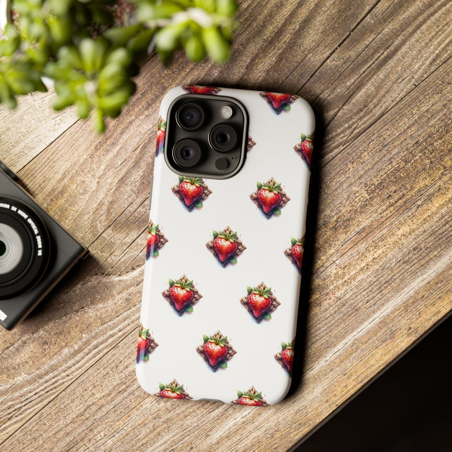 Strawberry Celtic Knot Phone Case, Cute Phone Cover, Gift for Her, Custom Smartphone Case, Funky Accessories, Valentine's Day Gift