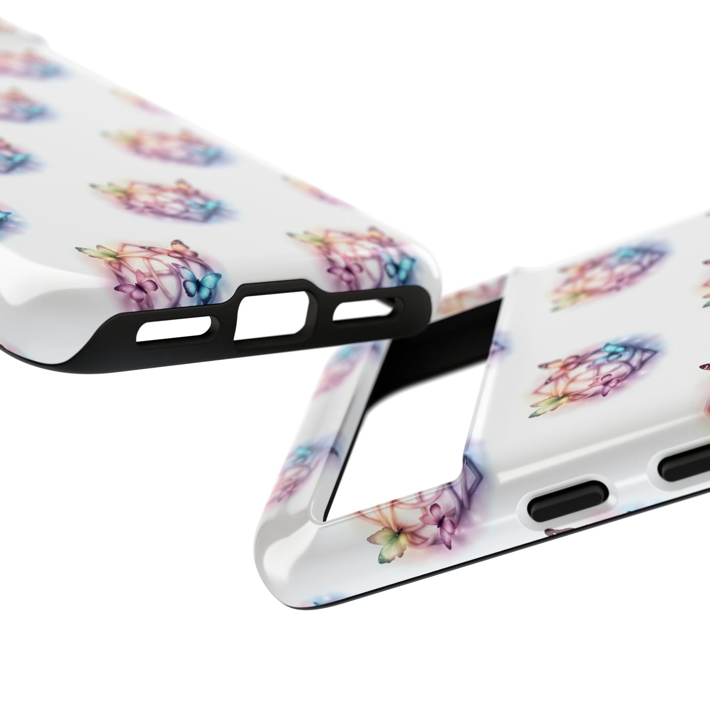 Colorful Butterflies Phone Case, Tough Cases, Cute Butterfly Lover Gift, Trendy Phone Cover, Nature Print Case