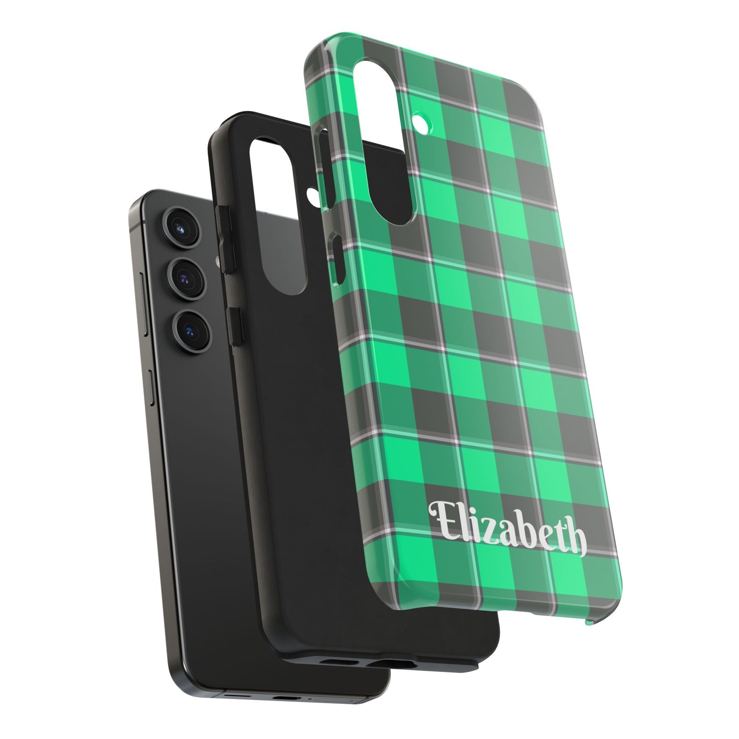 Personalized Plaid Tough Phone Case, Custom Phone Cover, Gifts for Her, Unique Cell Phone Case, Trendy Accessories, Holiday Gifts