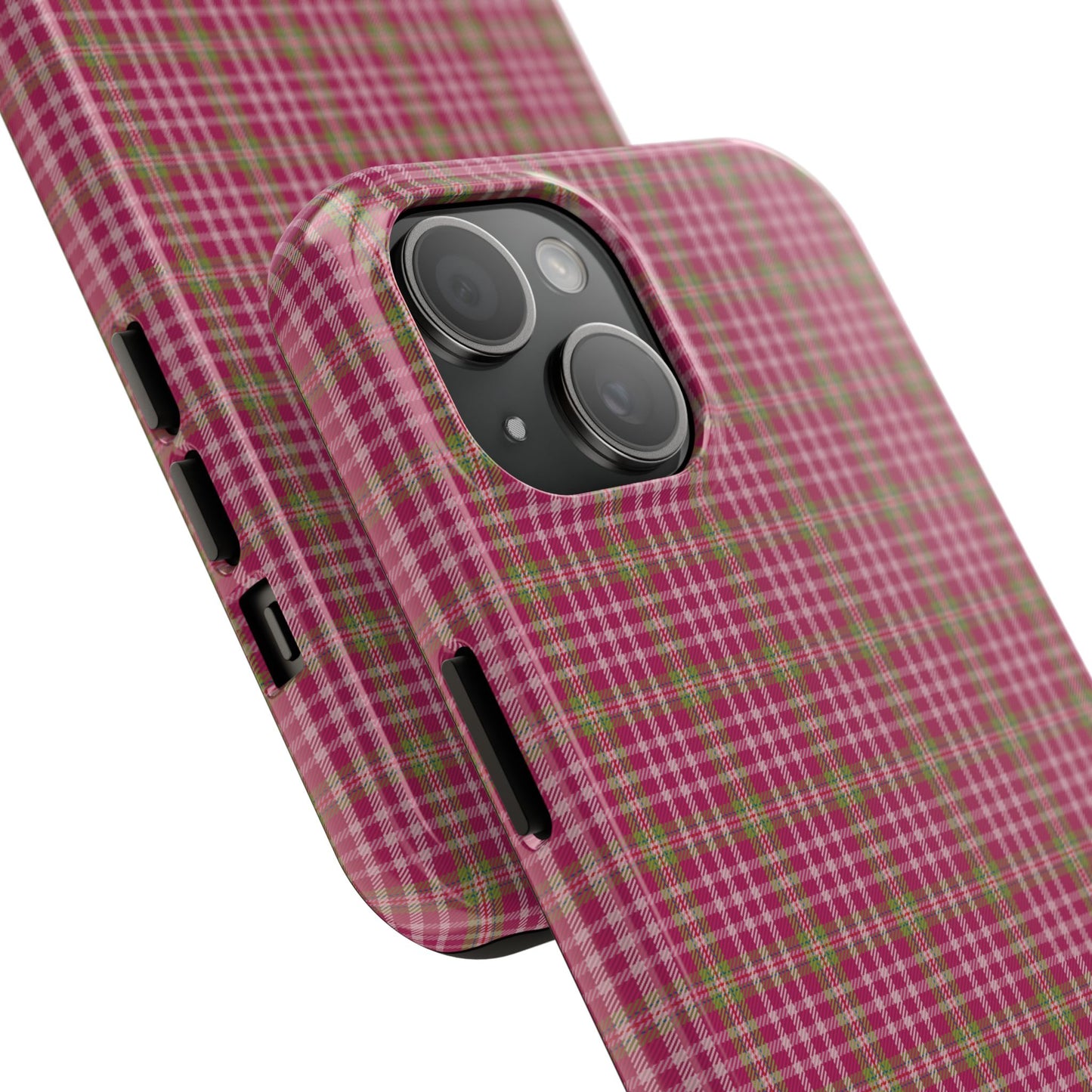 Stylish Tough Phone Cases - Protect Your Phone with Trendy Plaid Design, Gift for Her, Pink Plaid Design - Celtic Scents