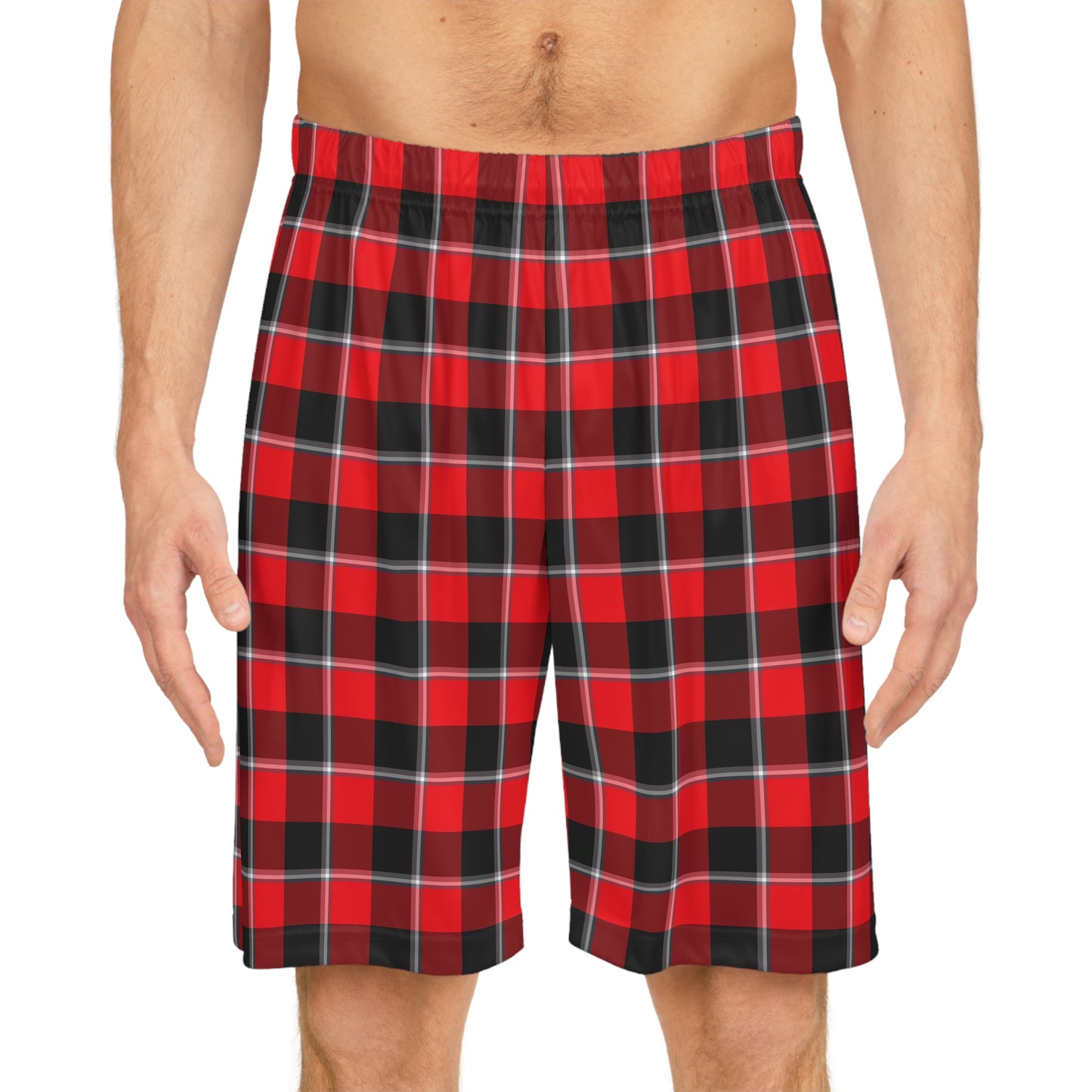 Cozy Plaid Basketball Shorts, Stylish Athletic Wear, Holiday Gift, Relaxation Shorts, Men's Lounge Shorts, Summer Sports Shorts - Celtic Scents
