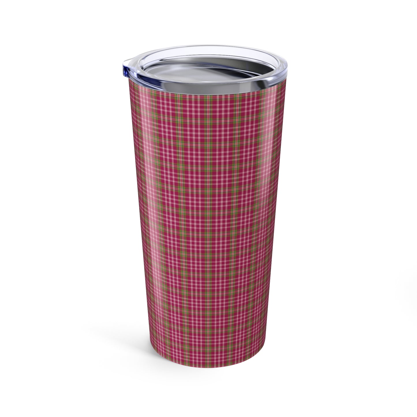 Cozy Pink Plaid Tumbler 20oz - Stylish Travel Mug for Hot & Cold Beverages, Perfect Gift for Fall, Coffee Lovers, Home Decor, Outdoor Adventures - Celtic Scents