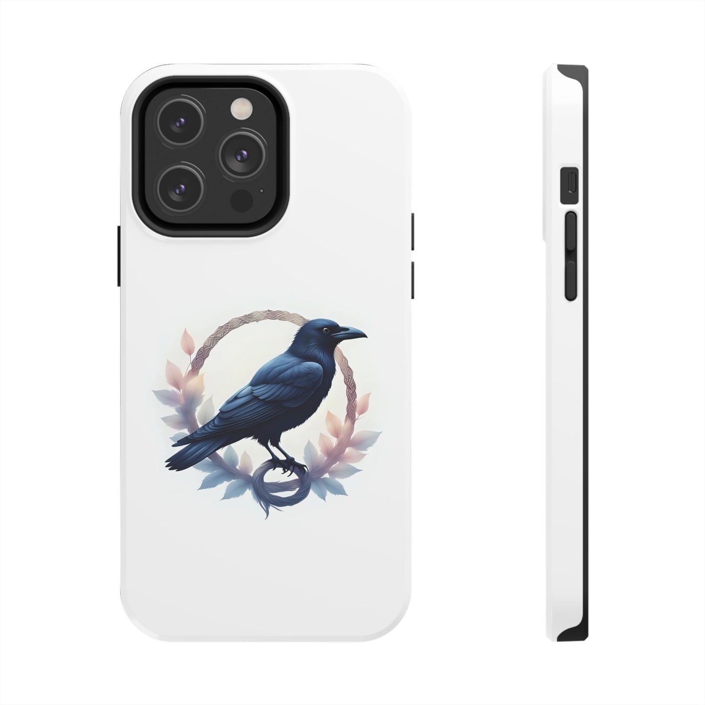 Raven Design Phone Case | Tough Protector Case, Gift for Bird Lovers, Unique Cell Phone Cover, Gothic or Nature Inspired - Celtic Scents
