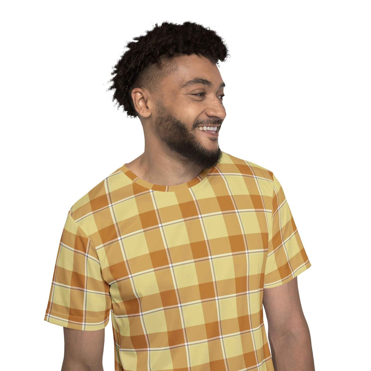 Personalized Stylish Men's Sports Jersey, Plaid Tee, Ideal Gift