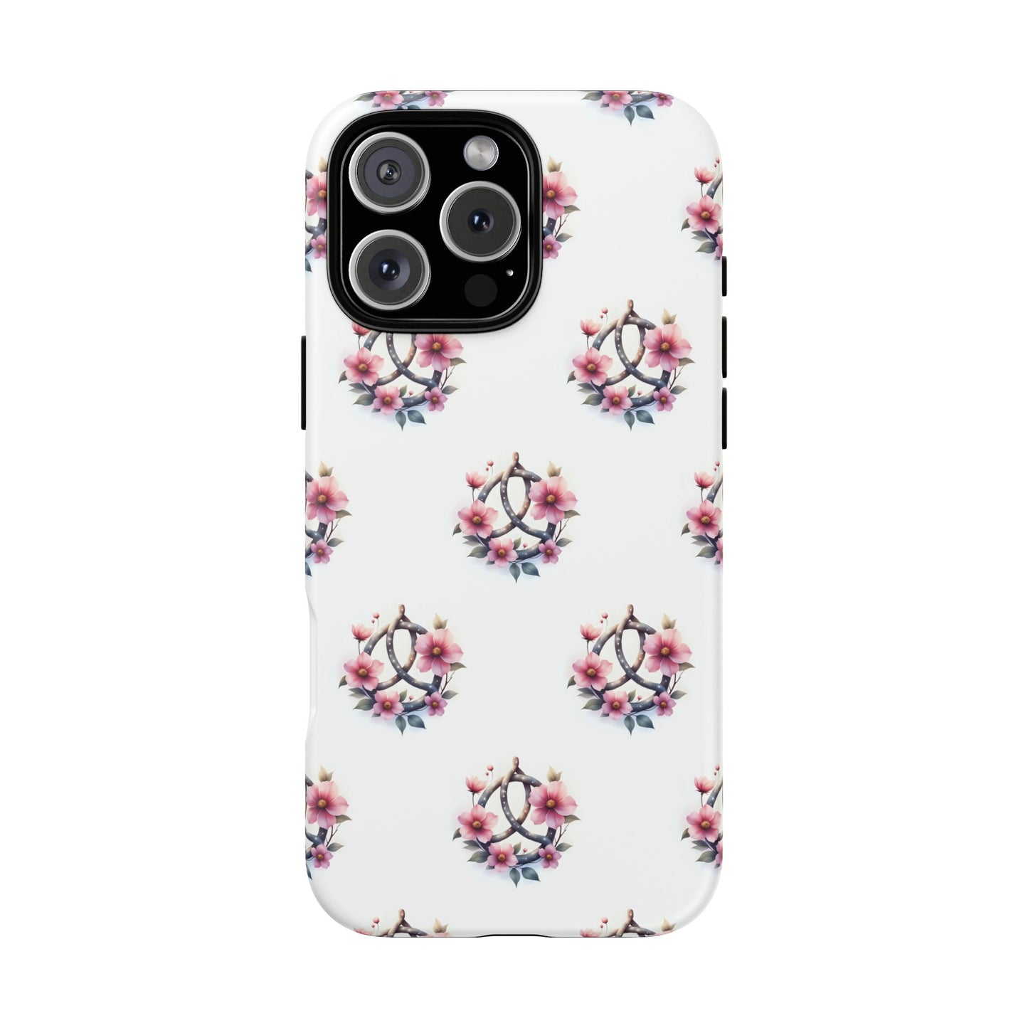 Floral Phone Case, Tough Phone Cover, Cute Protection for Mobile, Gift for Her, Celtic Knot Floral Pattern Case