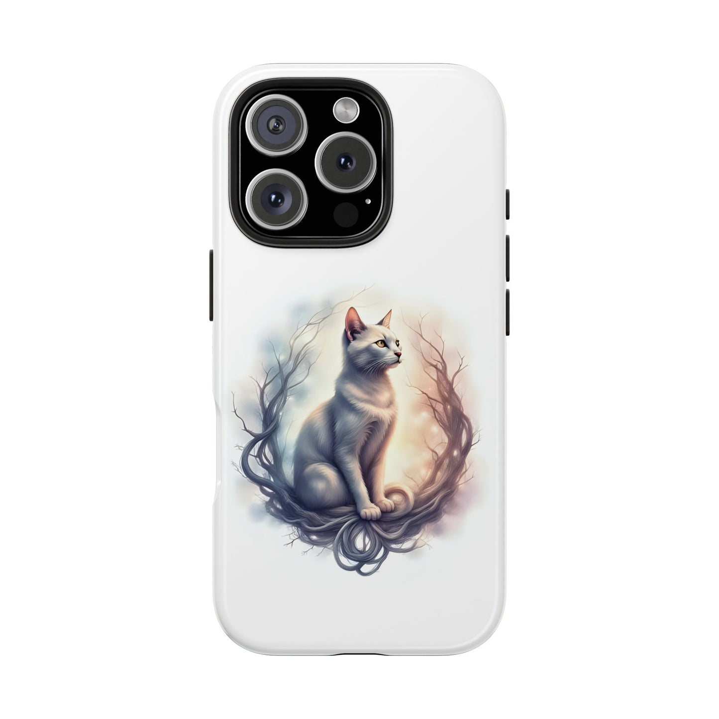 Artistic Cat Phone Case, Tough Phone Cases, Pet Lover Gift, Cat Lover Accessory, Unique Phone Cover, Protector Case - Celtic Scents